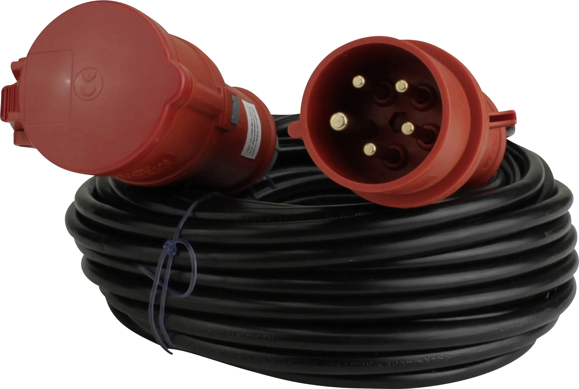 CEE-Verlängerung 5-polig 16A H05VV-F5G1,5 20m rot CEE-Verlängerung 5-polig 16A H05VV-F5G1,5 20m rot