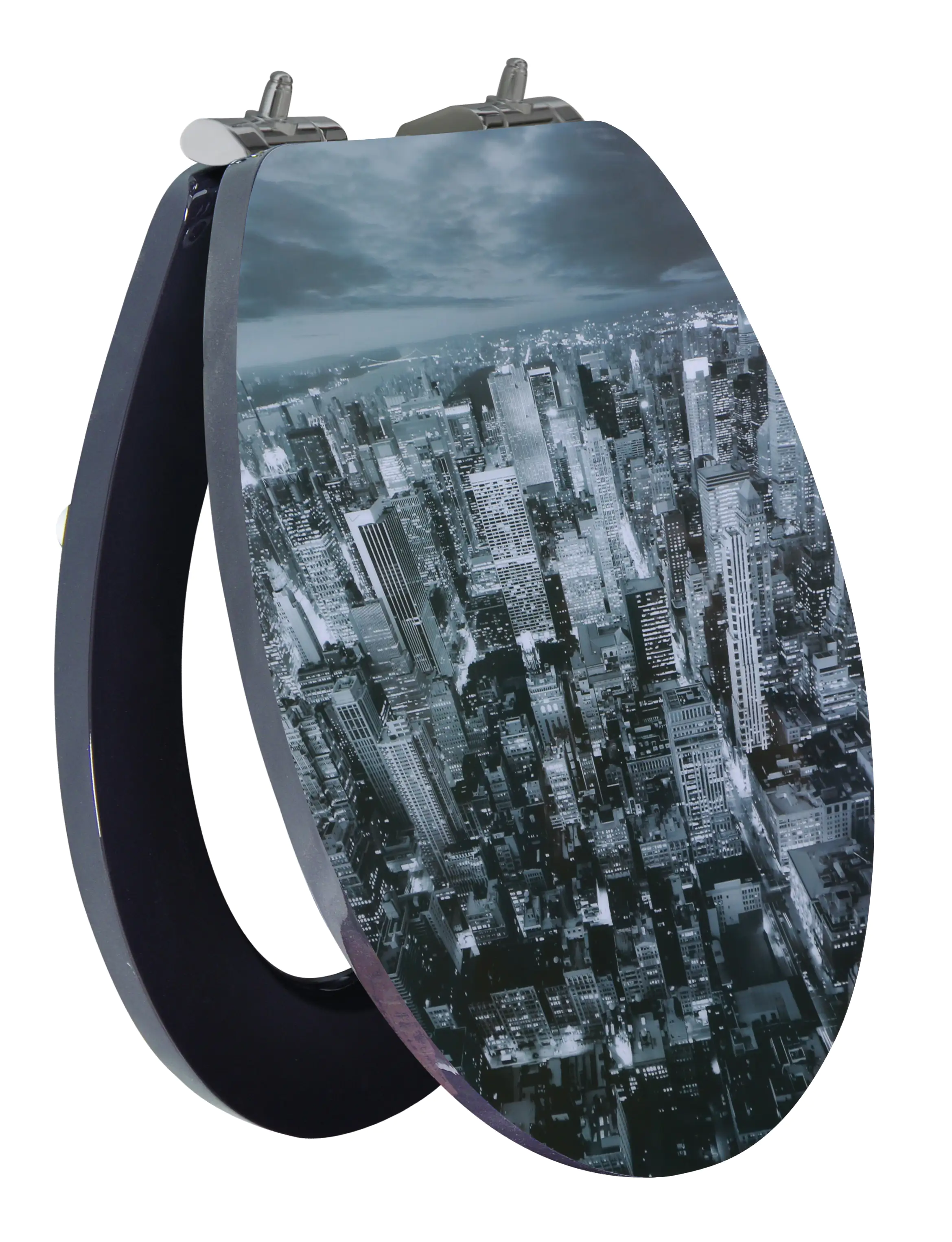 4333692002073 Primaster WC-Sitz mit Absenkautomatik Skyline schwarz