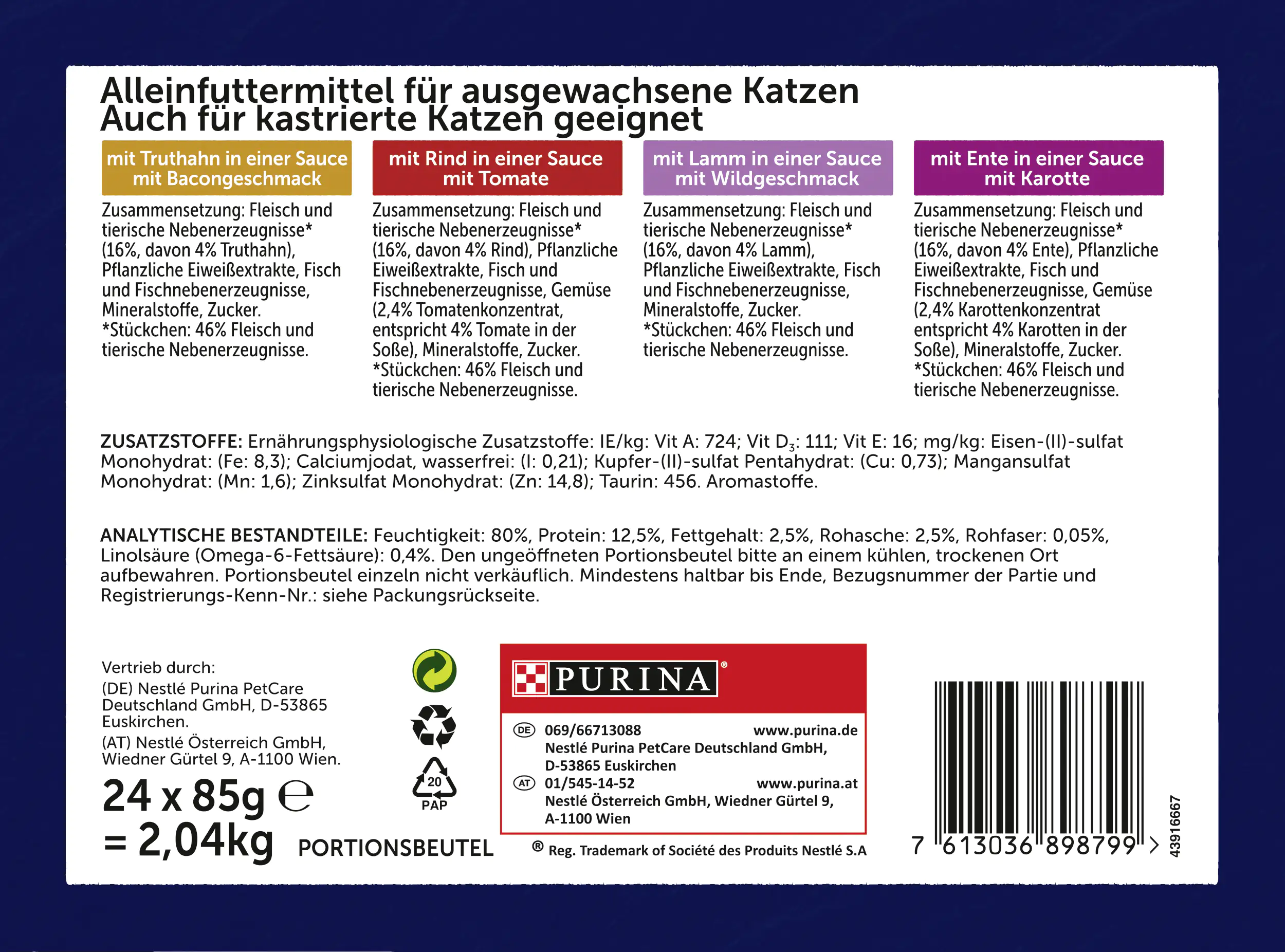 Felix Sensations Saucen Geschmacksvielfalt vom Land 24x 85g