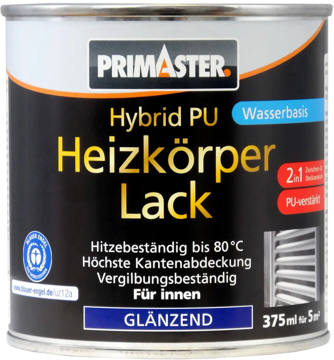 Primaster Hybrid-PU Heizkörperlack 375 ml weiß glänzend