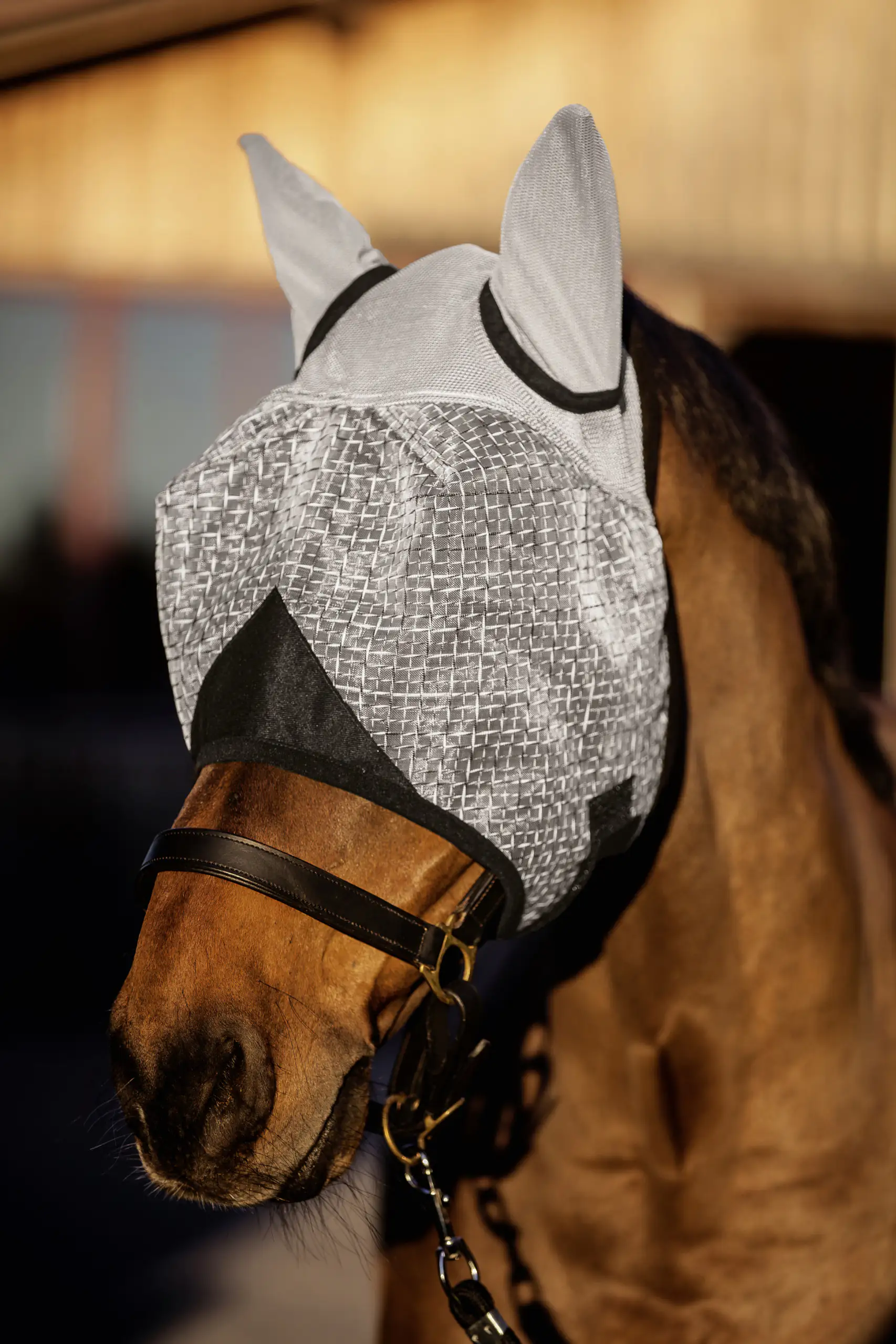 Kerbl Covalliero Fliegenmaske mit Ohren-und UV-Schutz, Pony