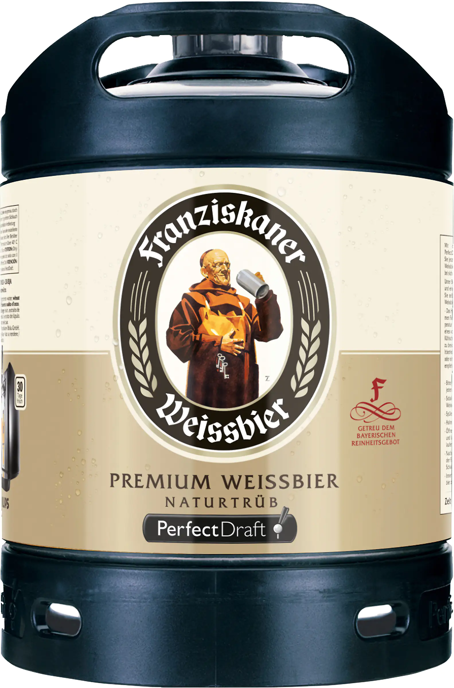 Franziskaner Hefe Weissbier 6 l Fass für Perfect Draft Bierzapfanlage Franziskaner Hefe Weissbier 6 l Fass für Perfect Draft Bierzapfanlage