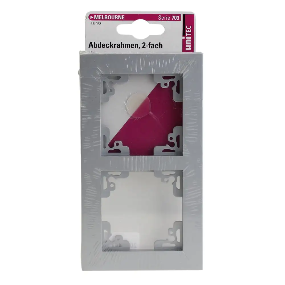 Unitec Abdeckrahmen 2-fach Melbourne, silber