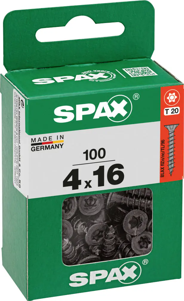 Spax Universalschrauben 4 x 16 mm T20 Vollgewinde - 100 Stk. 