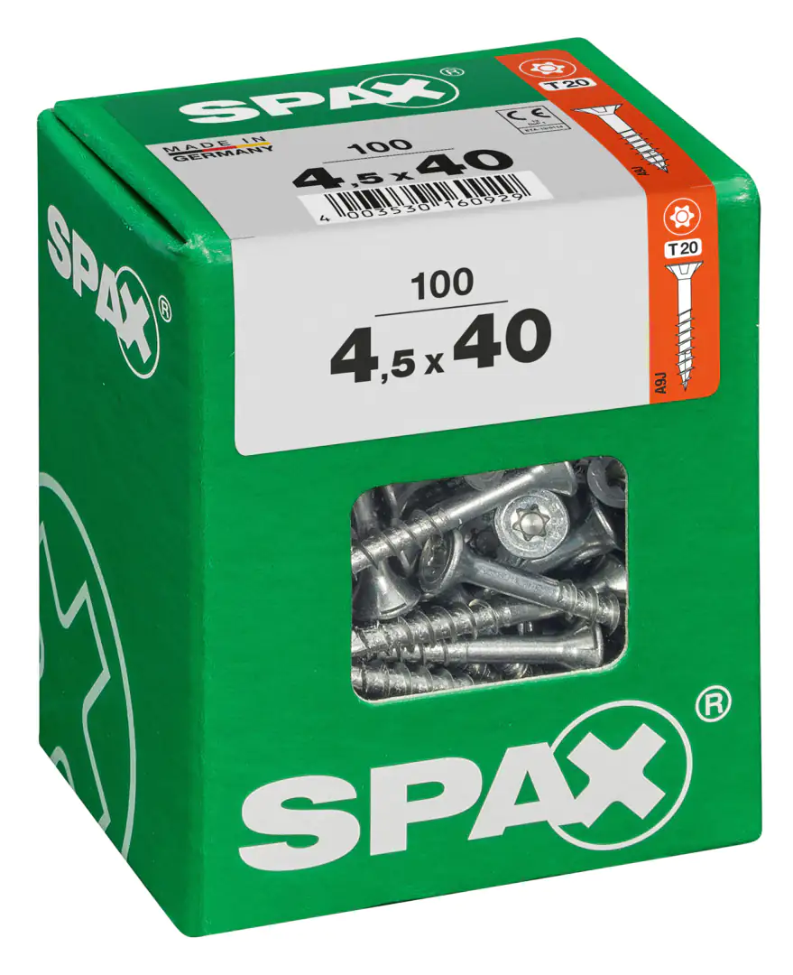 Spax Universalschrauben 4.5 x 40 mm TX 20 Senkkopf - 100 Stk.