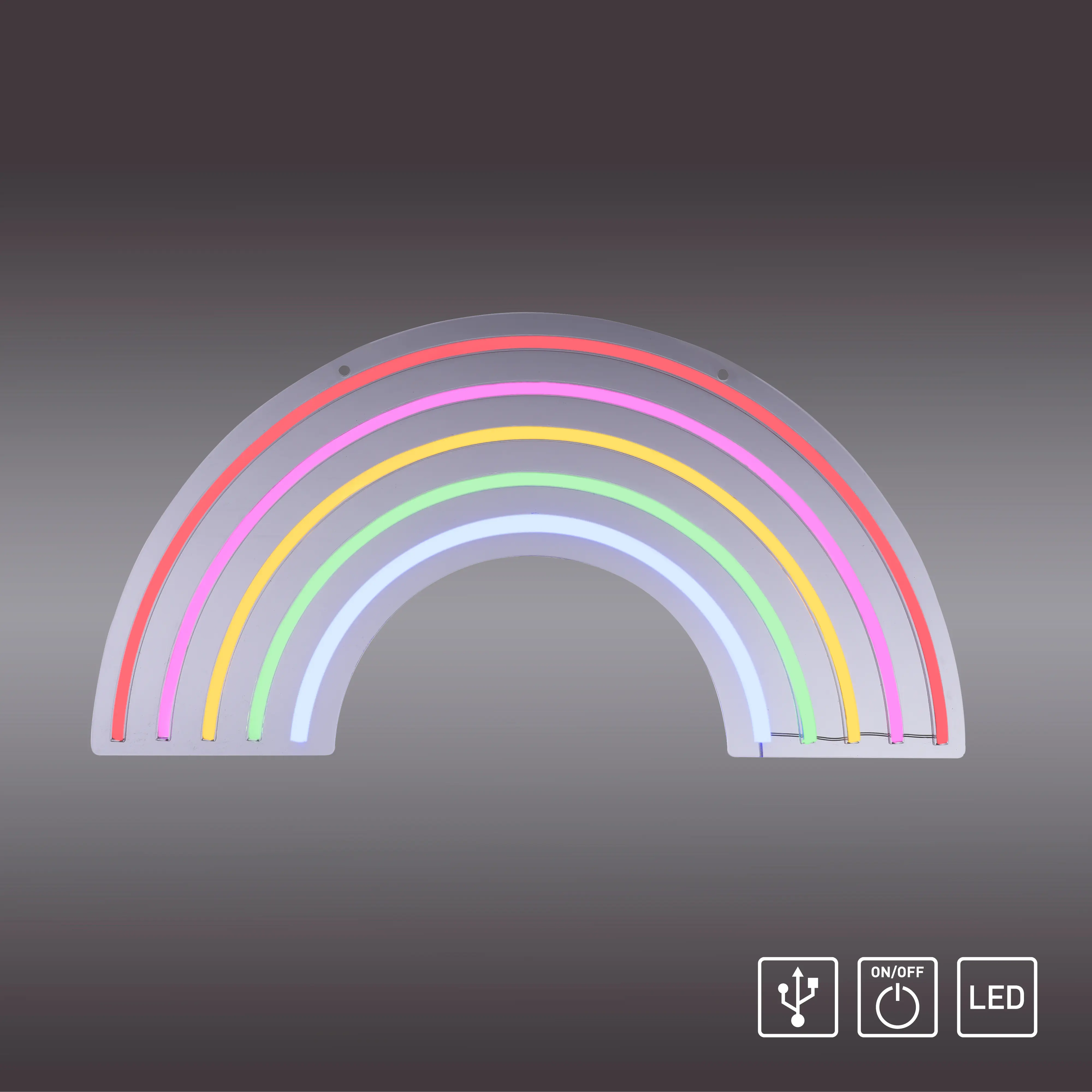 Just light LED Dekoleuchte Rainbow 63 x 1,5 x 32 cm Just light LED Dekoleuchte Rainbow 63 x 1,5 x 32 cm