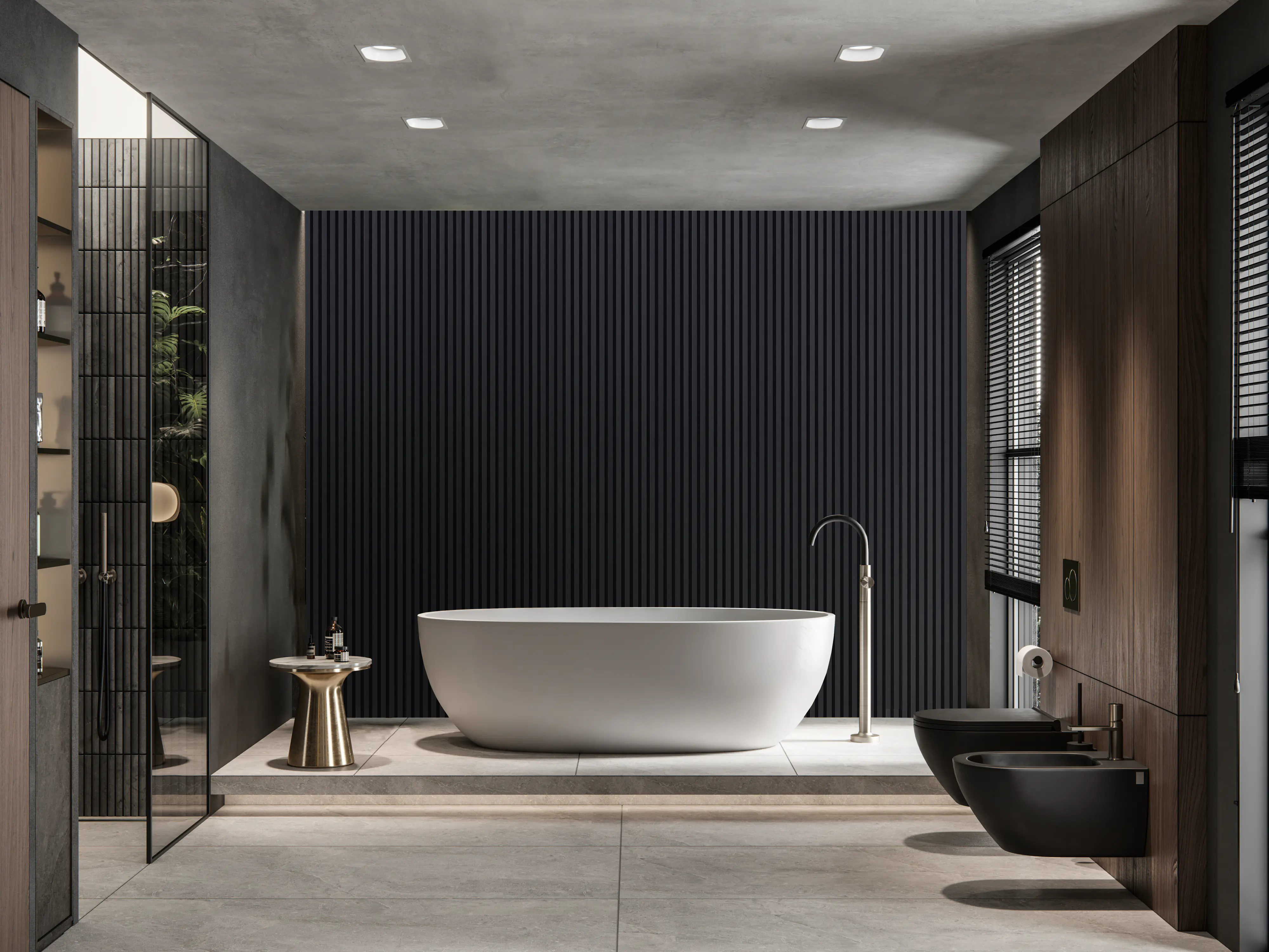 Neuhofer Akustikpaneel 240 x 56,5 x 1,7 cm schwarz