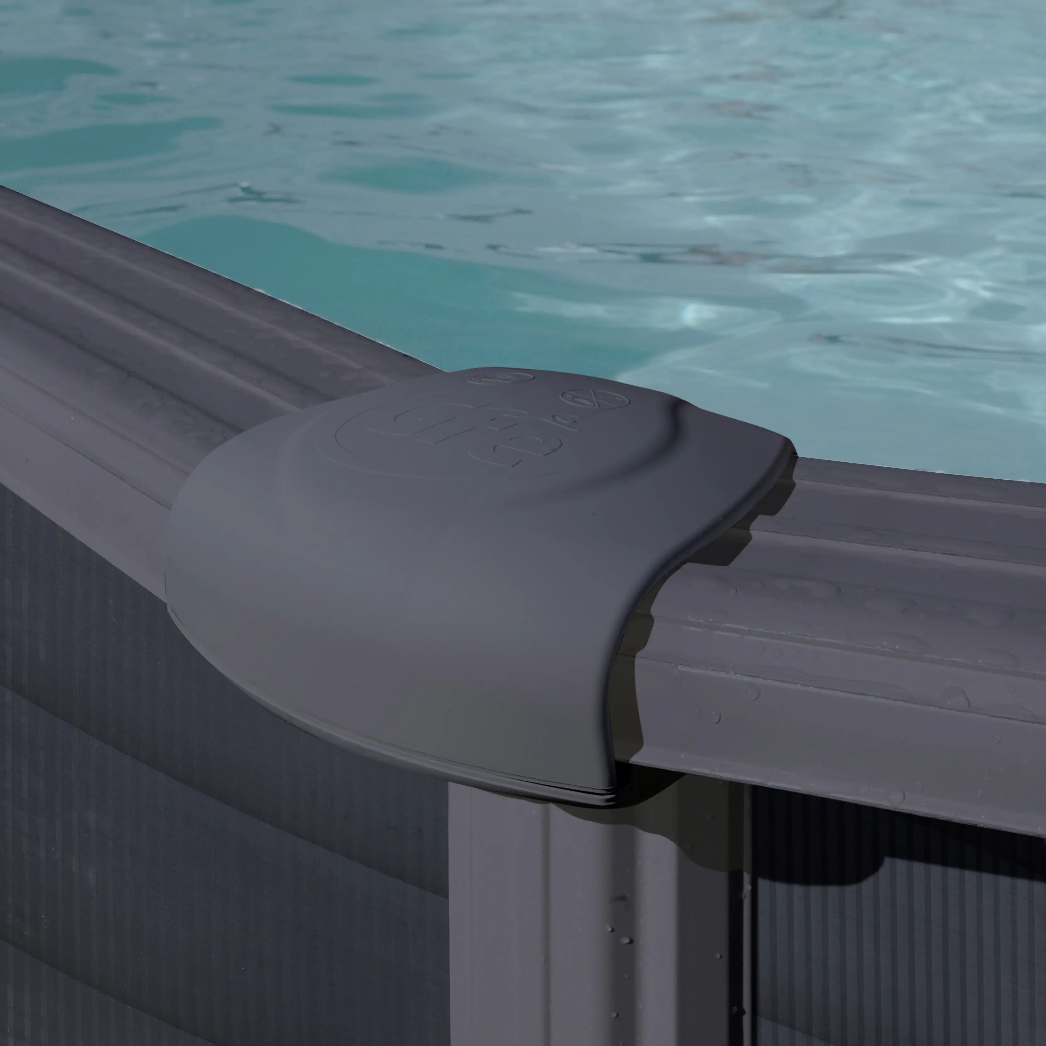 Gre Stahlwandpool Granada oval 730 x 375 x 132 cm, graphit