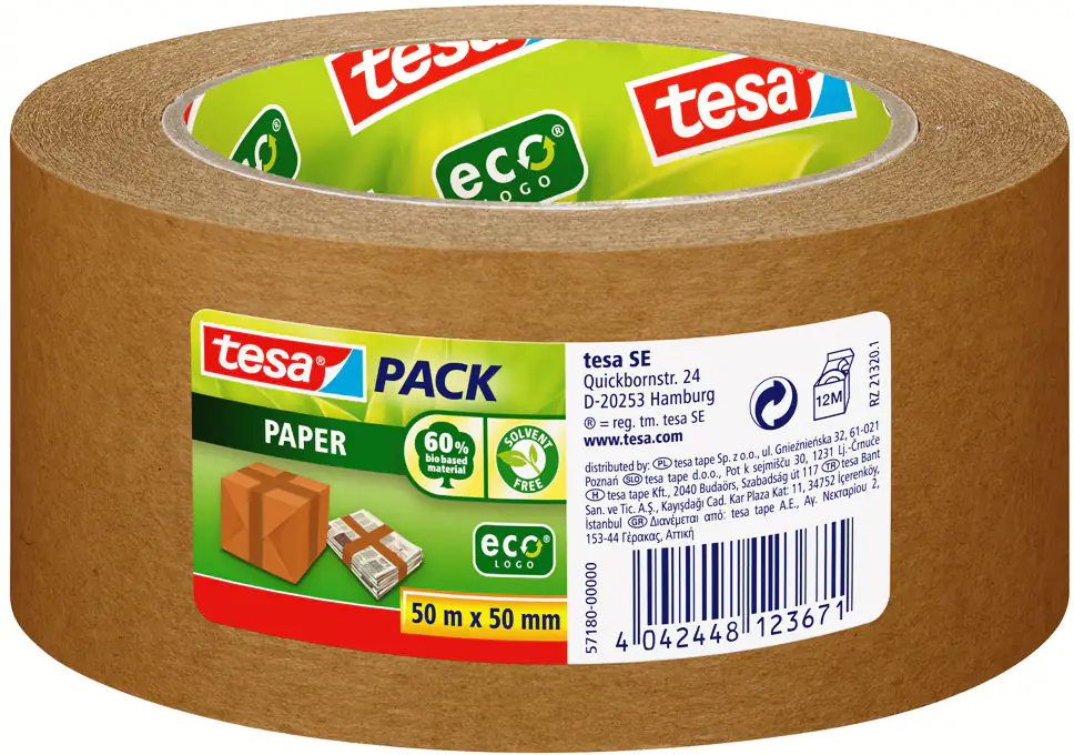 tesa Packband Paper 50 m x 50 mm, braun tesa Packband Paper 50 m x 50 mm, braun