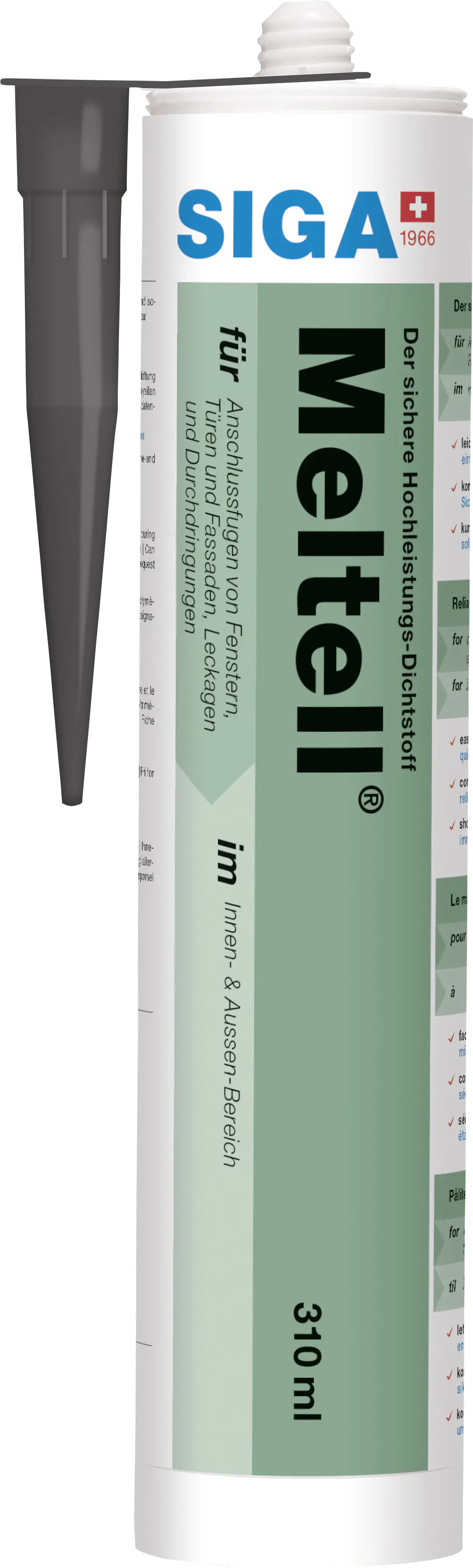 Siga Hochleistungsdichtstoff Meltell Kartusche 310 ml schwarz