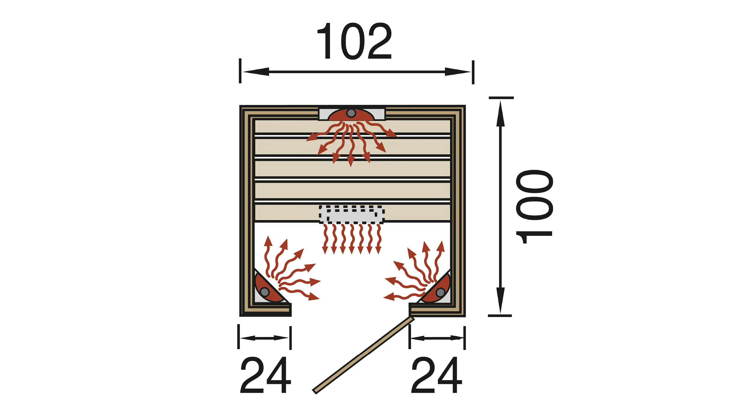Weka Infrarotkabine Vaala 1 1700 Watt