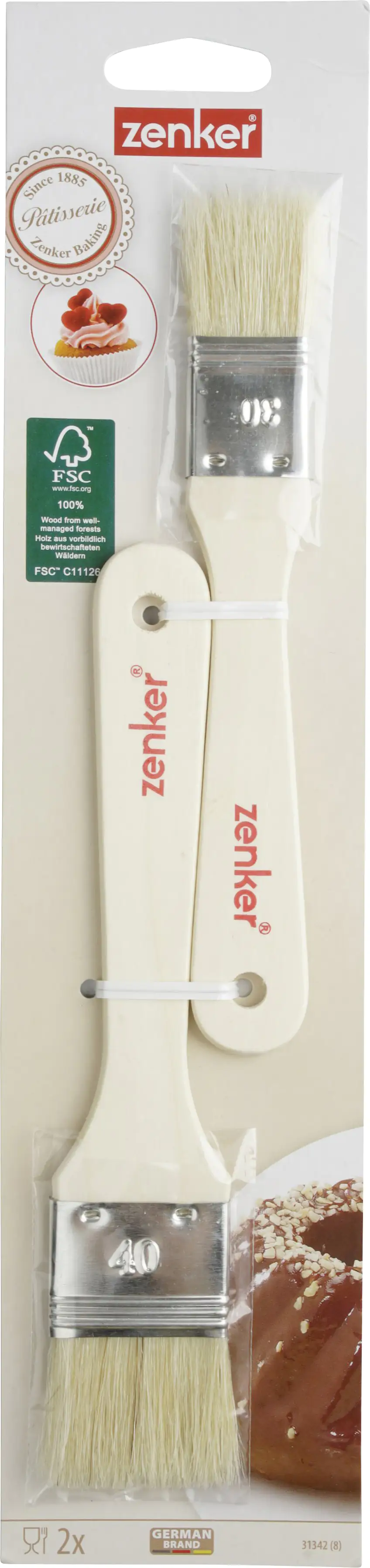 Fackelmann Backpinsel-Set 3 cm und 4 cm