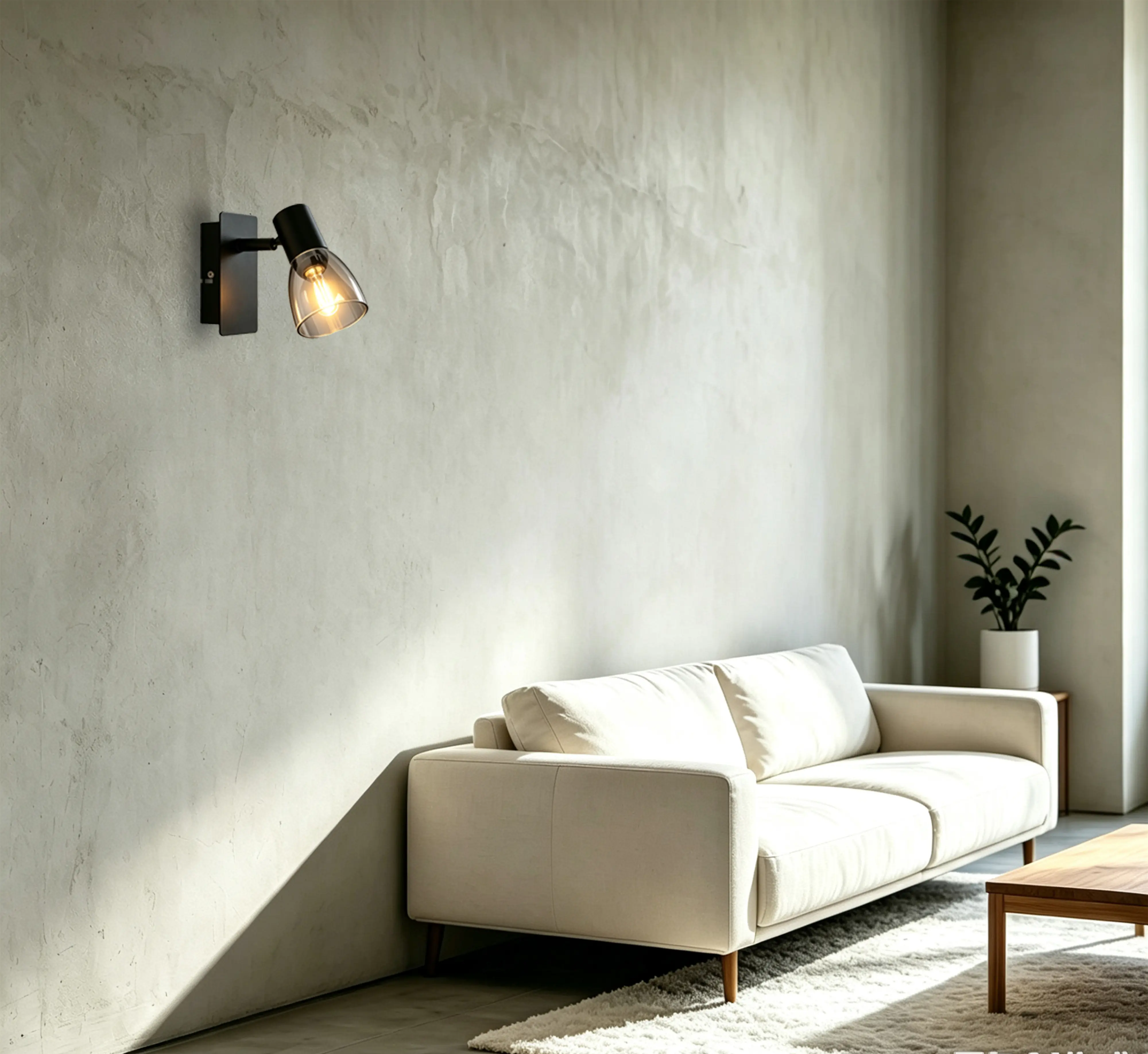 Primaster LED-Wandlampe 1er Spot Miami E14 12 x 12,5 cm schwarz 
