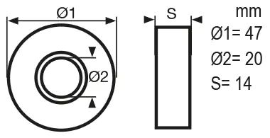 Kugellager 47 x 14 mm, 2 Stück