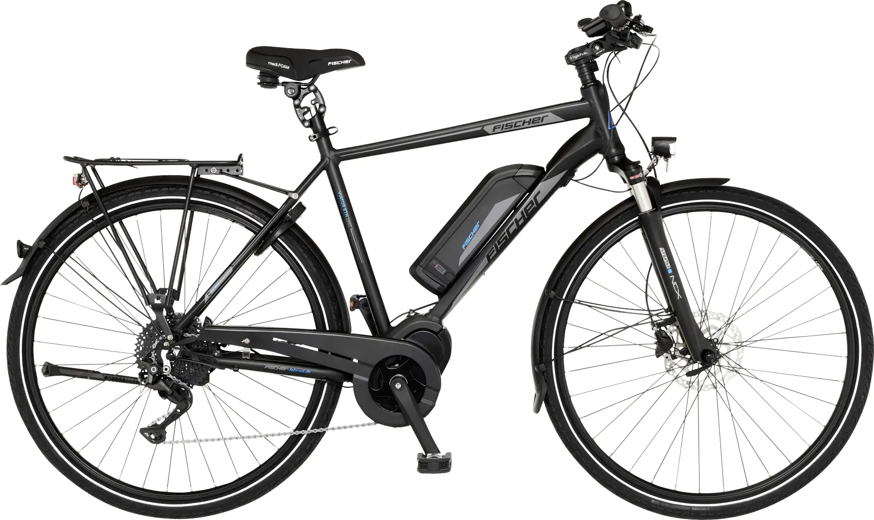 Fischer E-Bike Trekking Viator ETH 1861 Herren 28 Zoll 10-Gang 557 Wh schwarz matt 62495 Fischer E-Bike Trekking Viator ETH 1861 Herren 28 Zoll 10-Gang 557 Wh schwarz matt 62495