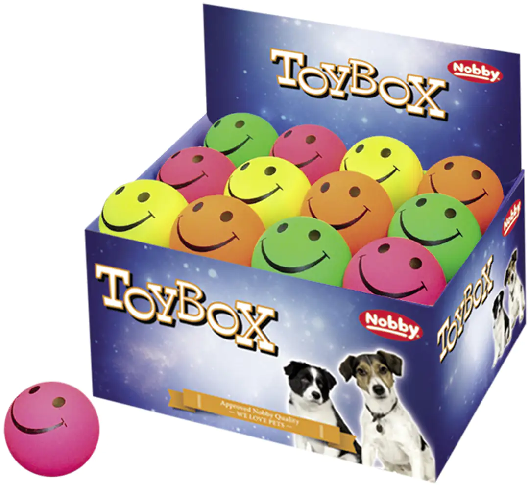 Nobby Moosgummi Smiley Ball 7,2 cm Nobby Moosgummi Smiley Ball 7,2 cm