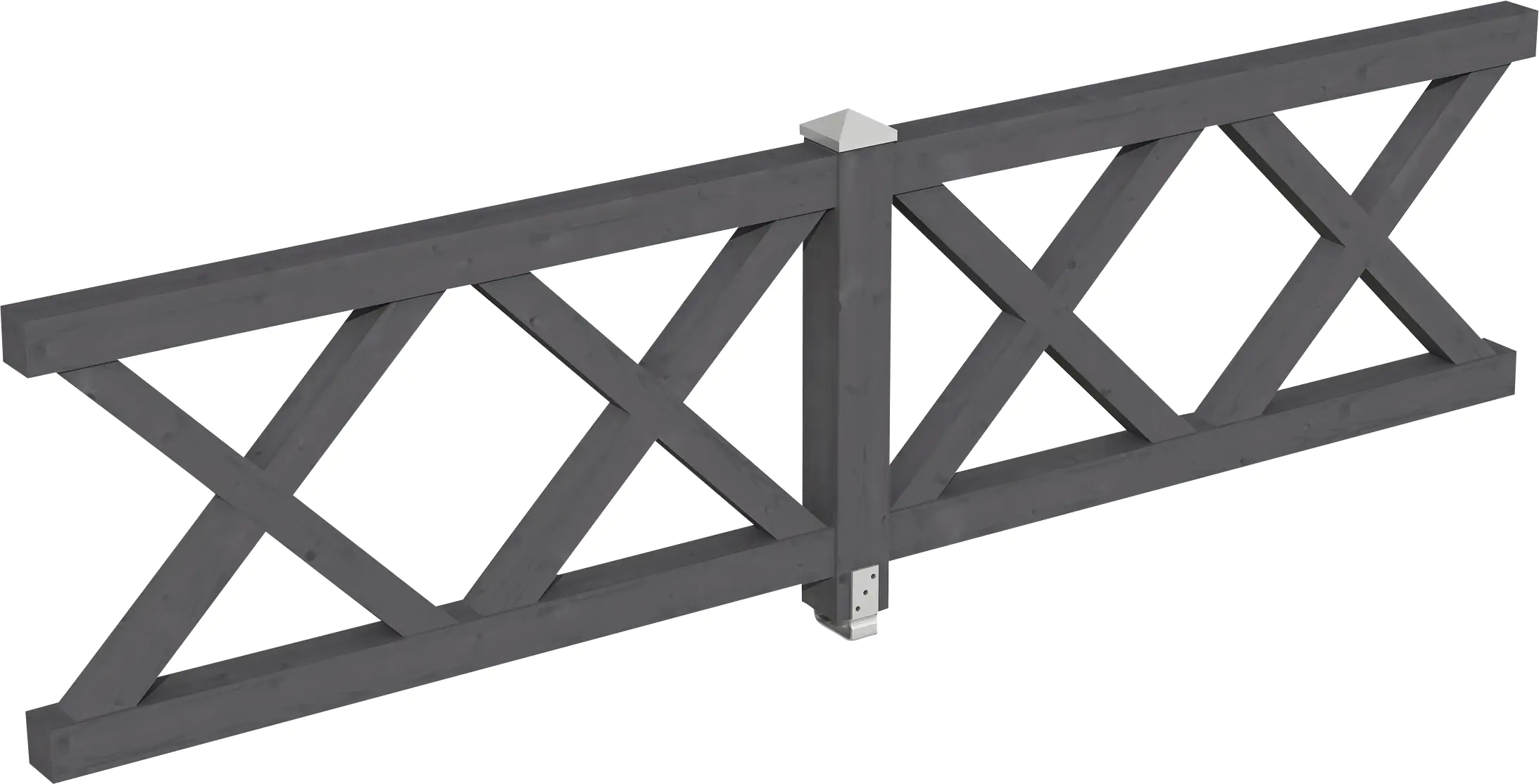 SKAN HOLZ Brüstung Andreaskreuz 335 x 84 cm Fichte