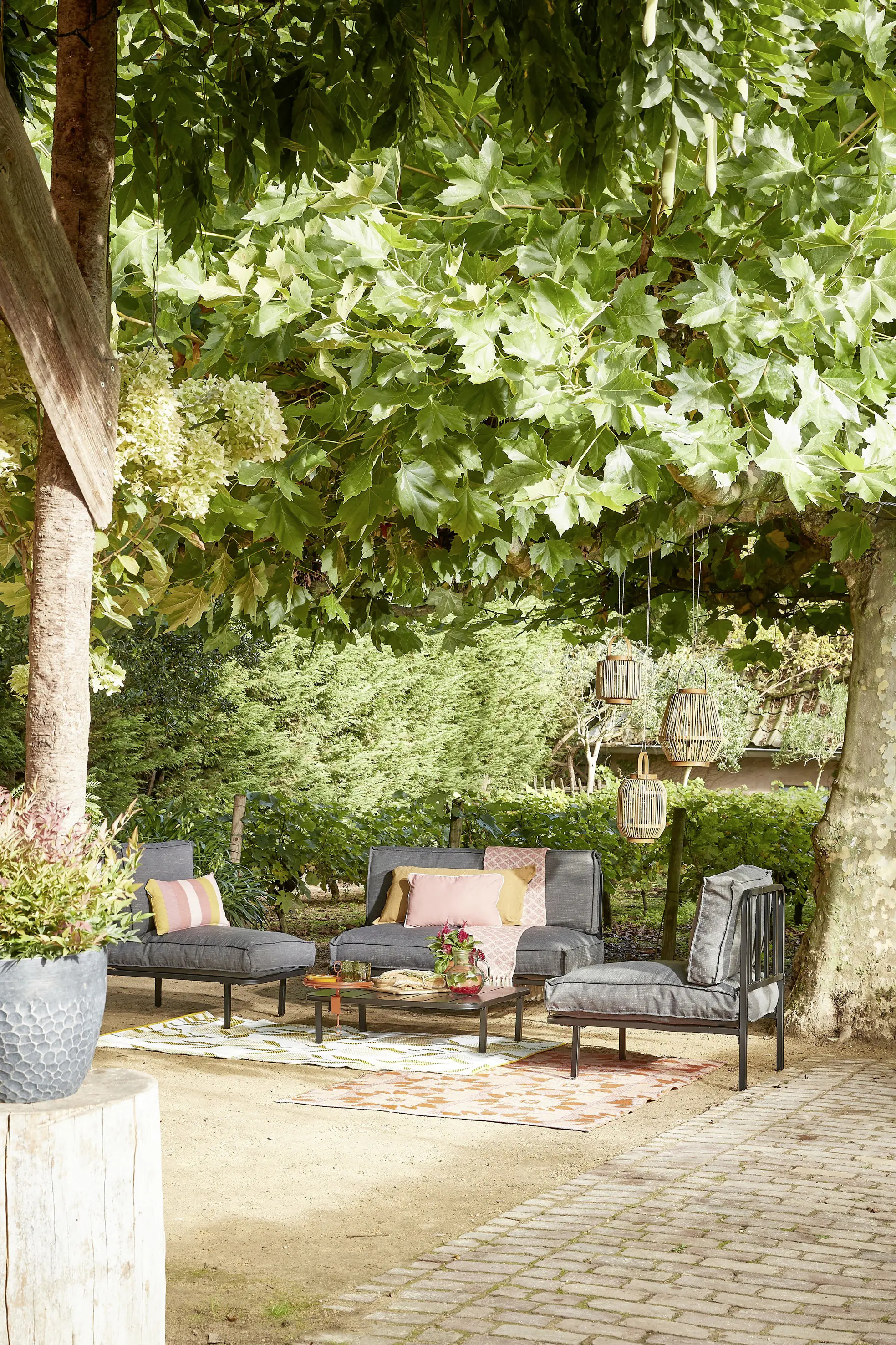 Mica Havard Windlicht braun Polyester h23xd20cm