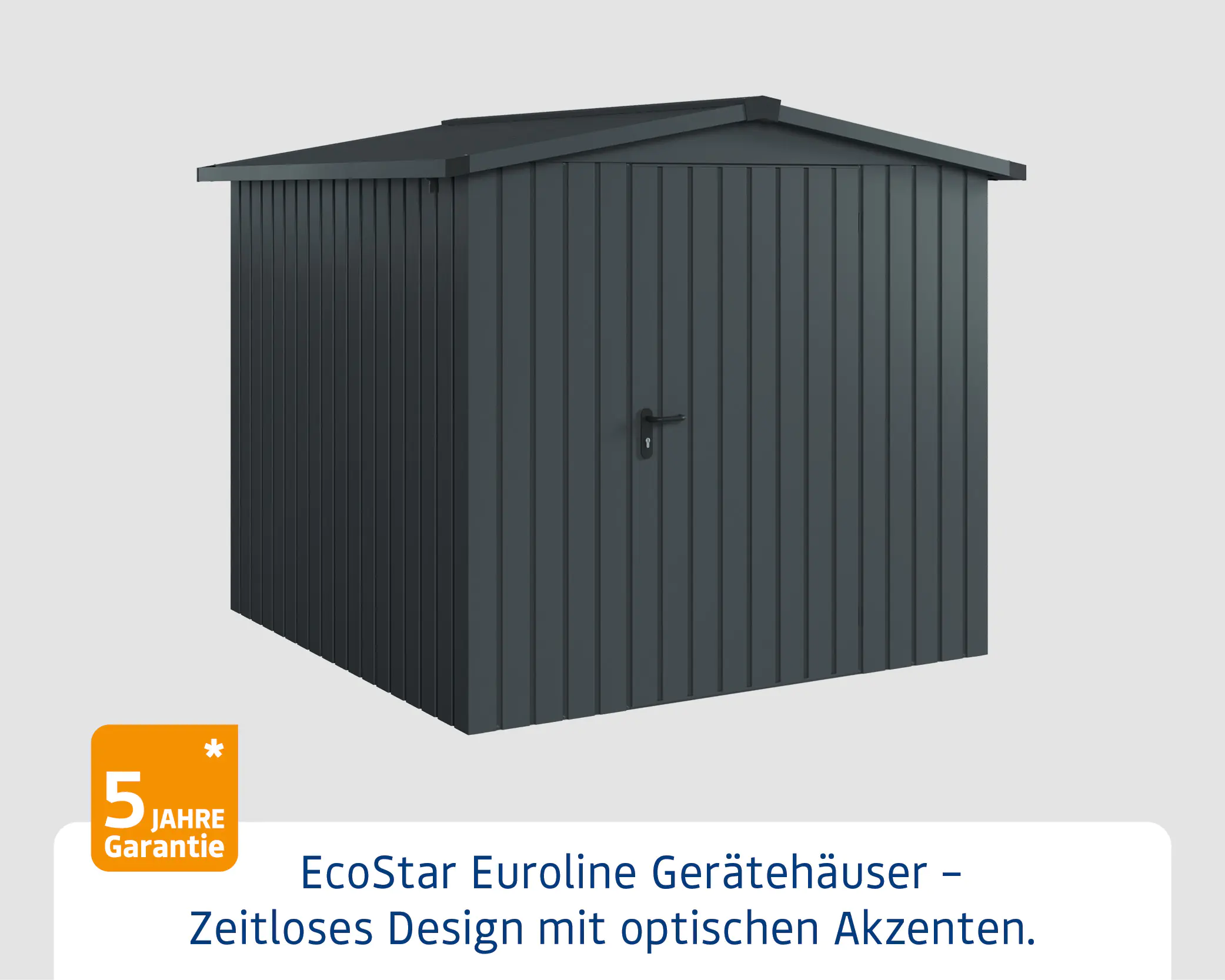 EcoStar Metallgerätehaus Euroline ESD5 anthrazit 214 x 214 cm 1-flg. EcoStar Metallgerätehaus Euroline ESD5 anthrazit 214 x 214 cm 1-flg.