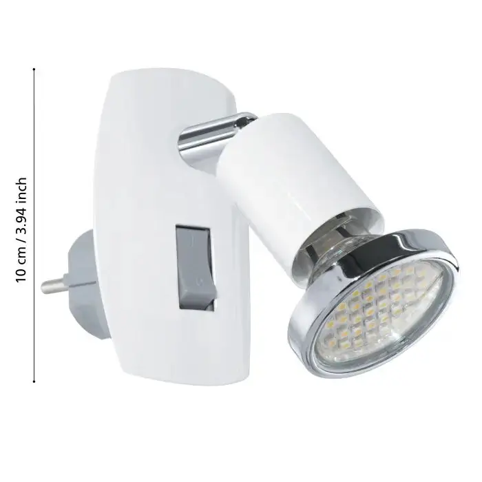Eglo LED Steckdosenspot Mini 4 weiß, chrom