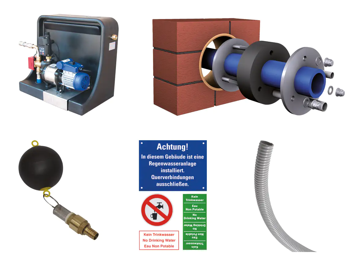 4rain Mono Erdtank-Paket 6800 L Haus-Premium, begehbar