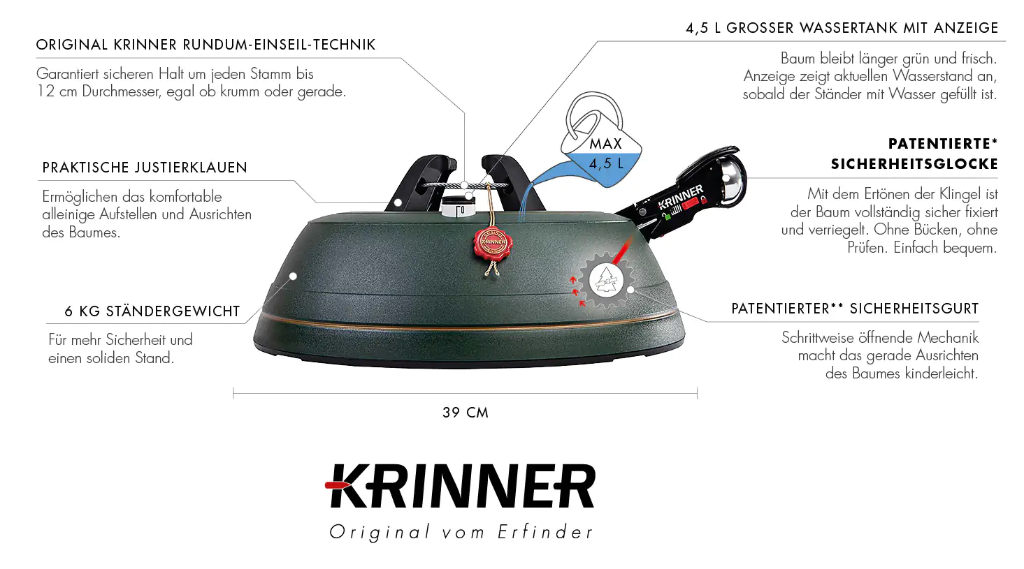 Krinner Christbaumständer Ultra Grip XL Stamm Ø: bis 12 cm Krinner Christbaumständer Ultra Grip XL Stamm Ø: bis 12 cm