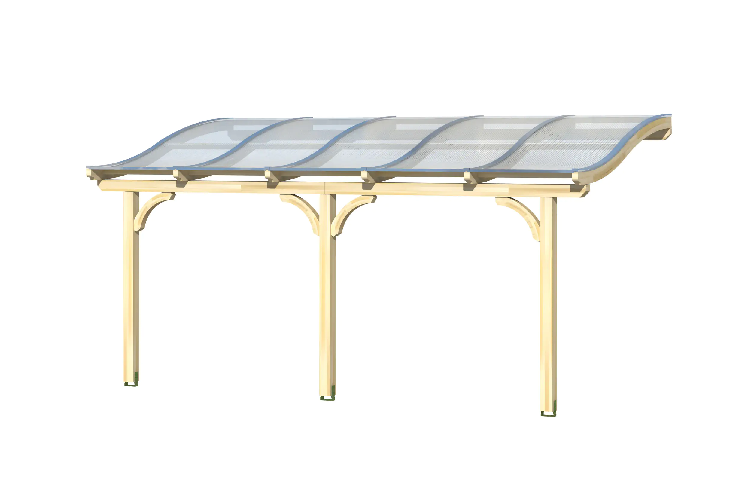 SKAN HOLZ Terrassenüberdachung Venezia 541 x 289 cm lasiert in Schiefergrau