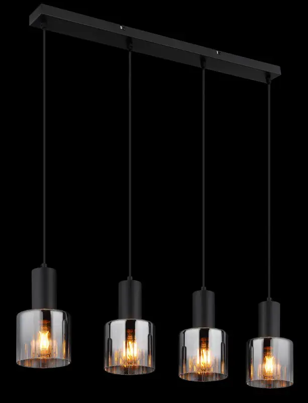 Globo Hängeleuchte Jack 74 x 150 cm(L x H) schwarz matt