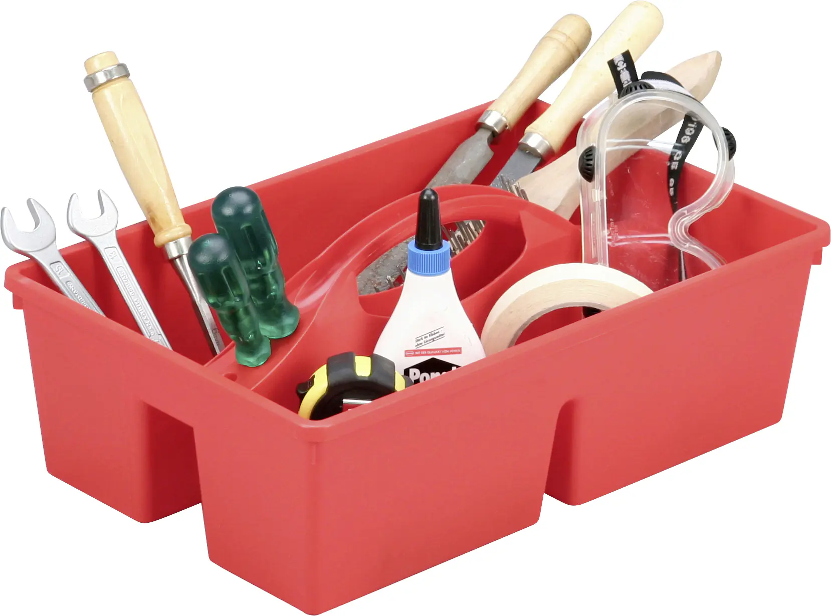 Allit Tragekasten McPlus Carry 38 rot PP 1 langes 2 kleine Fächer 7L