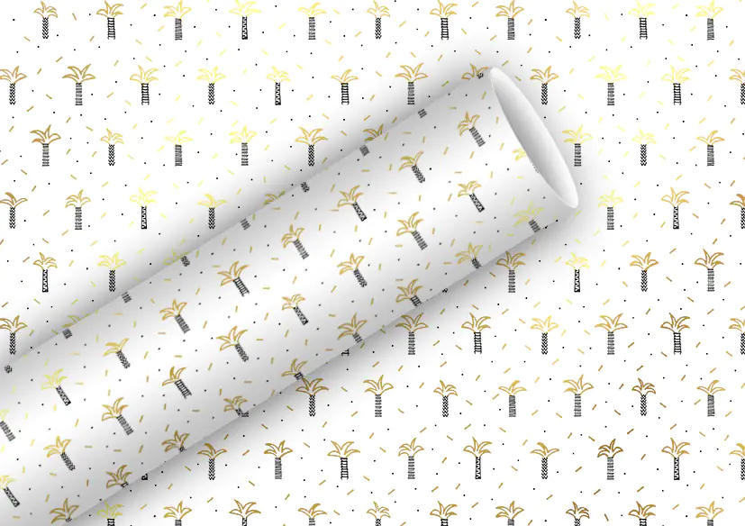 Braun & Company Geschenkpapier Kollektion Beverly Hills weiß 1,5 m x 70 cm