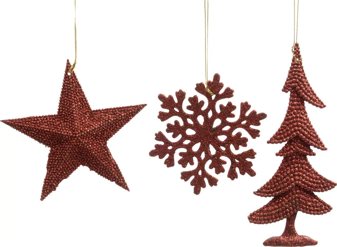 Kaemingk Weihnachtsanhänger in rot 10,5 cm Kaemingk Weihnachtsanhänger in rot 10,5 cm