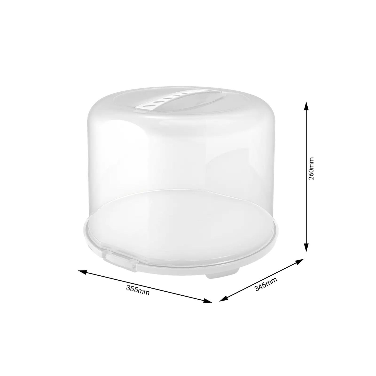 Rotho Tortenglocke Fresh XL 26 cm weiß 35,5 x 34,5 x 26 cm (L x B x H)