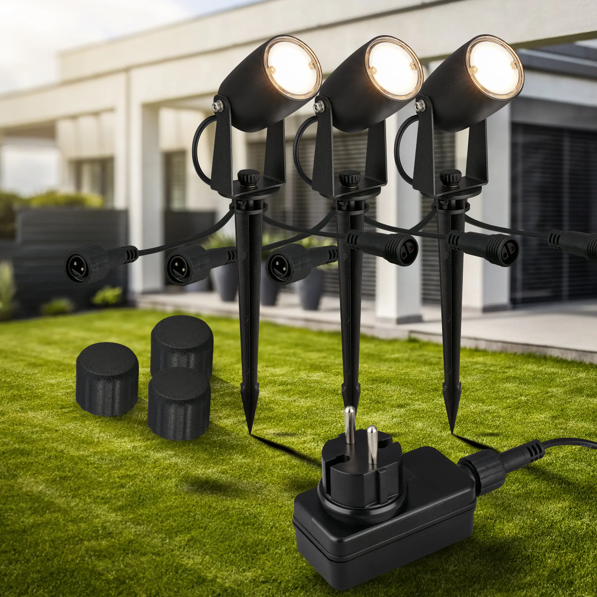 Briloner LED Außen-Bodenstrahler Connect to Shine 3er Starterset 6W warmweiß Briloner LED Außen-Bodenstrahler Connect to Shine 3er Starterset 6W warmweiß