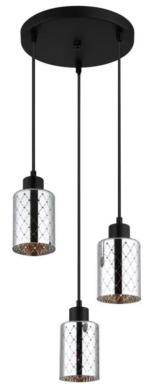 Globo Hängeleuchte Alonso Ø 29 x 120 cm schwarz