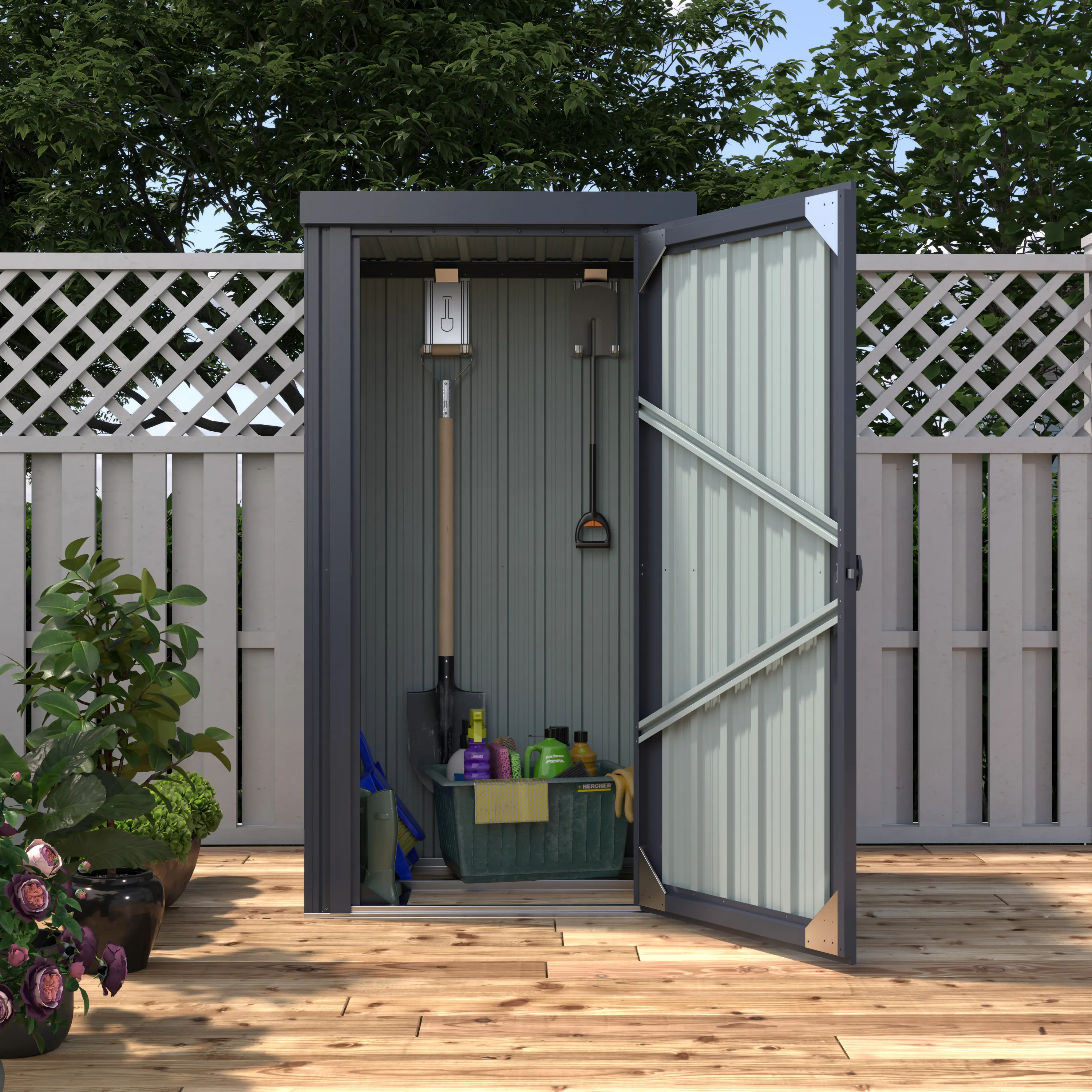 Pergart Metallgerätehaus Marburg 98 x 81 x 189 cm anthrazit