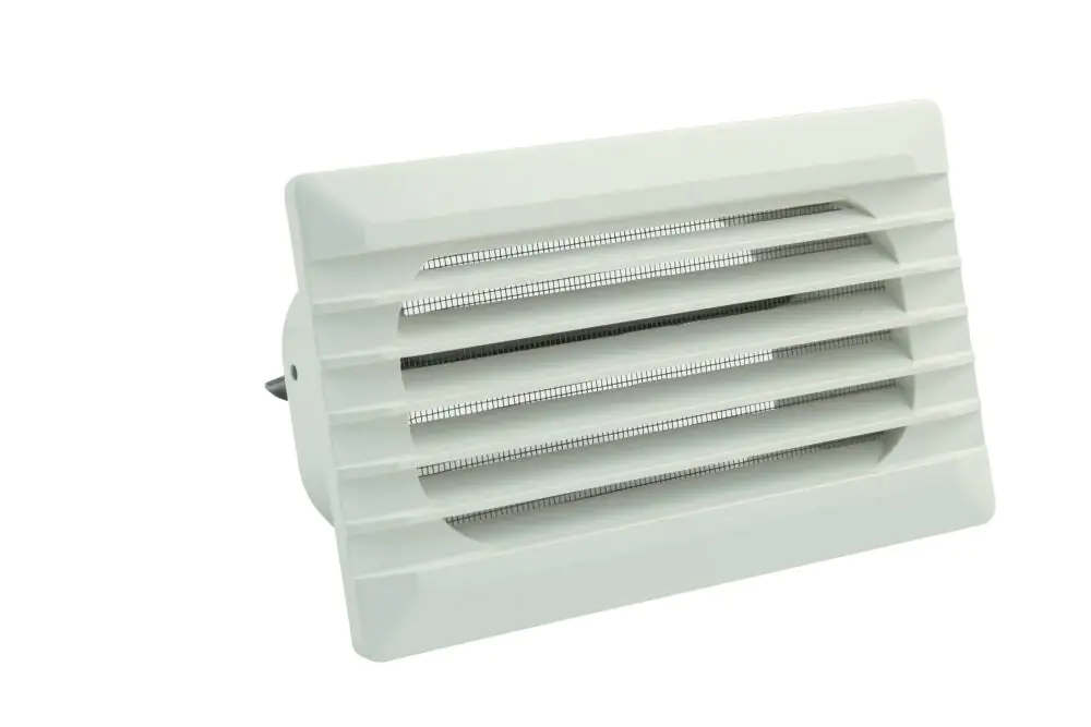 Marley Lüftungsgitter an Flachkanal 125 mit Rückstauklappe
