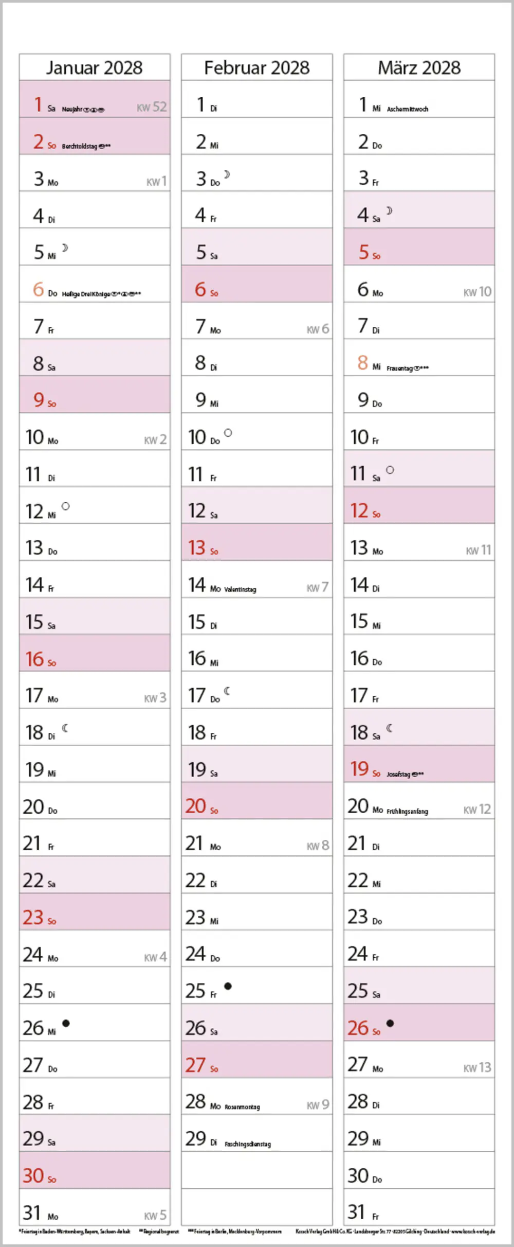 Korsch Kalender Planer (Un-)Ruhestand 2027