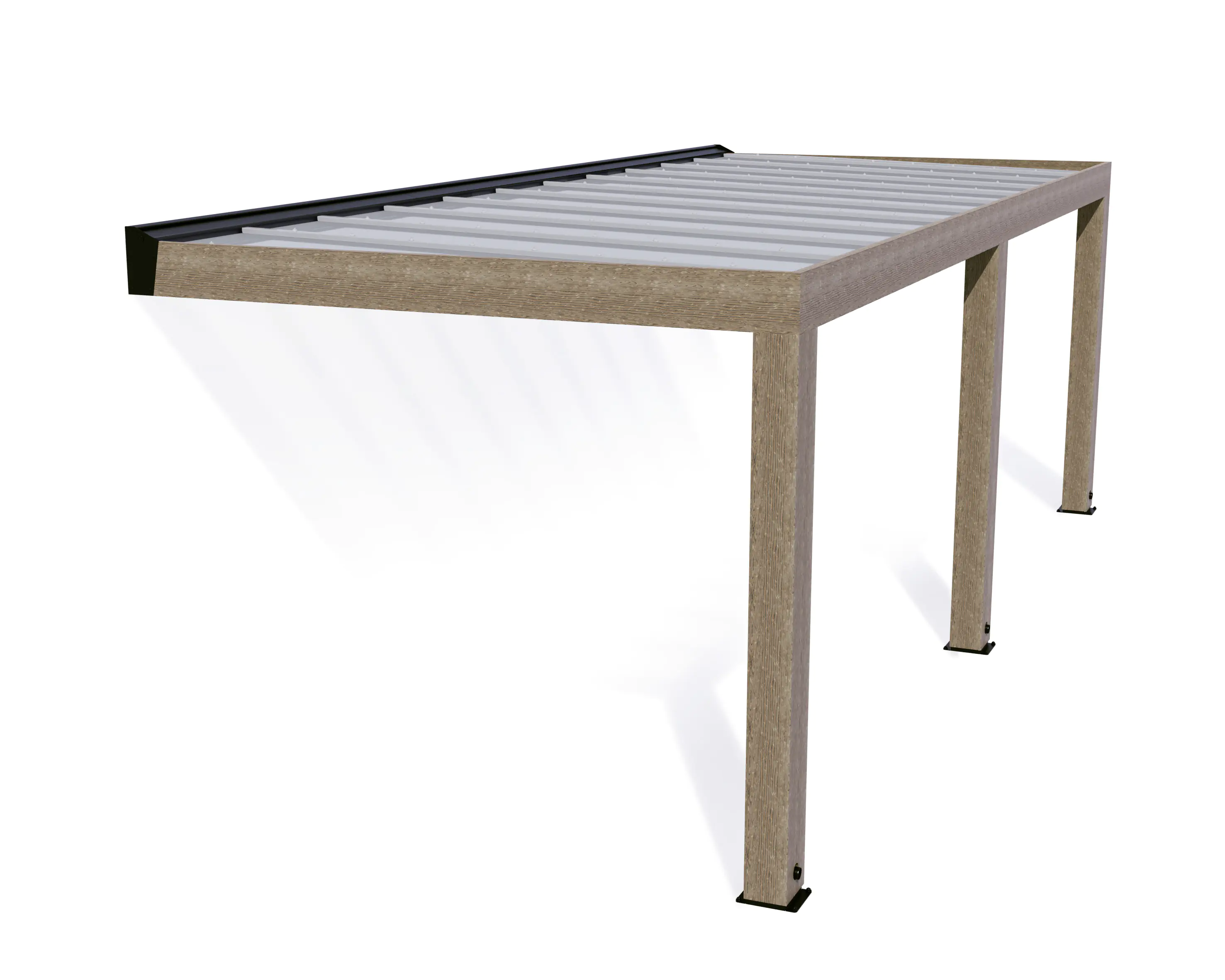 Canopia Terrassenüberdachung Helsinki Holz 730 x 294 cm braun