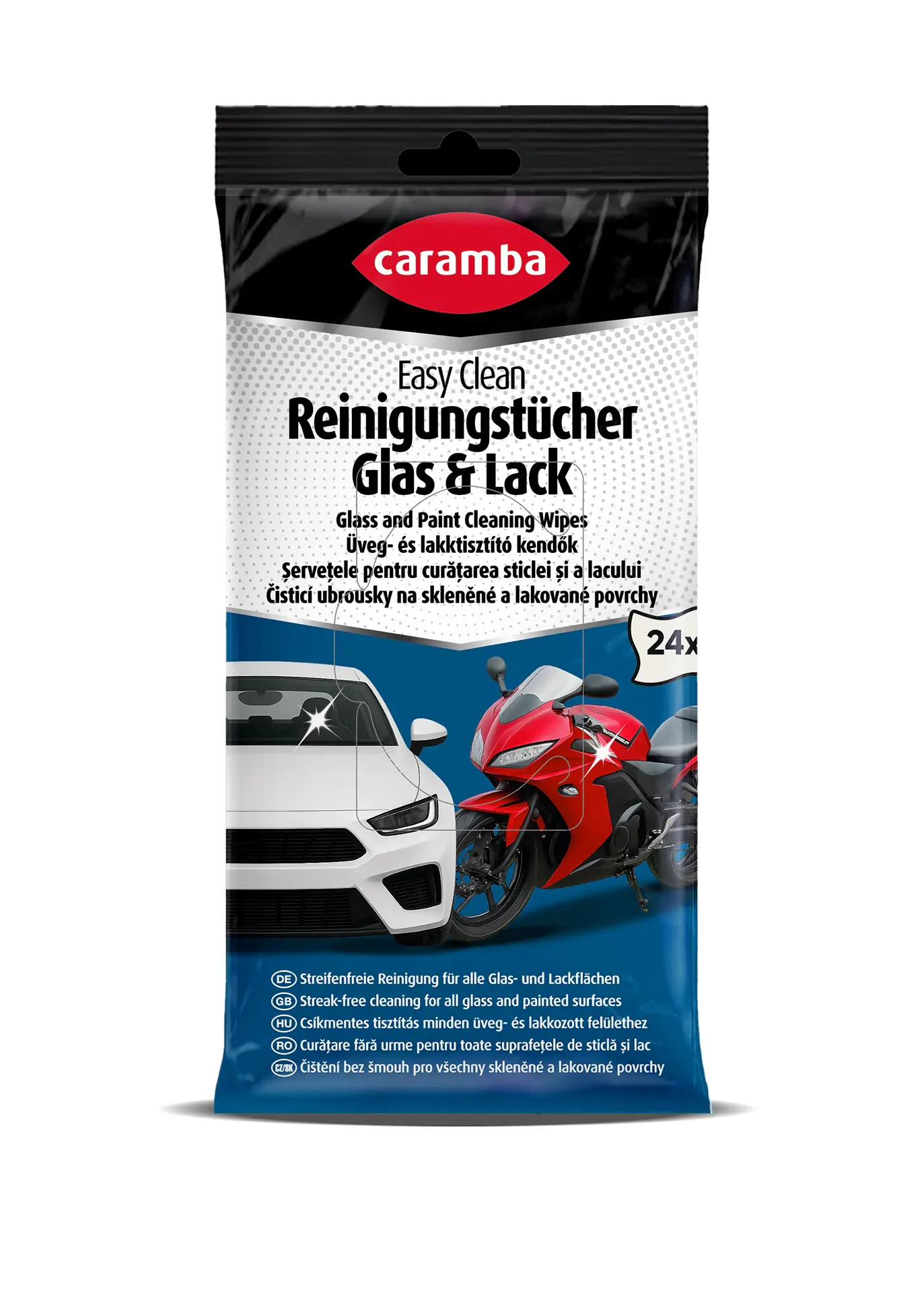 Caramba Easy Clean Reinigungstücher für Glas & Lack 24 Stück