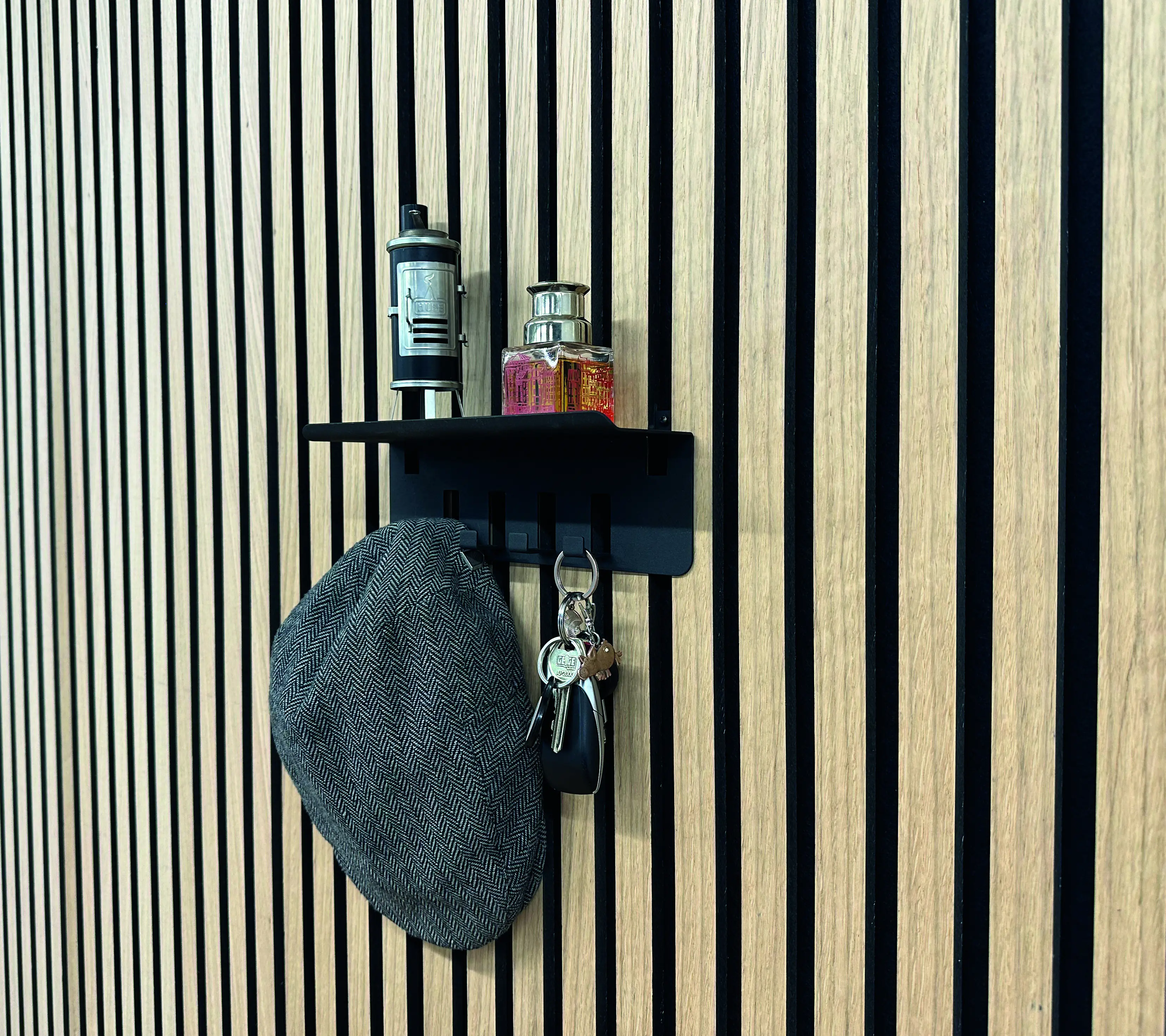 FN Neuhofer Schlüsselablage für Akustikpaneel 23,9 x 7,5 cm schwarz