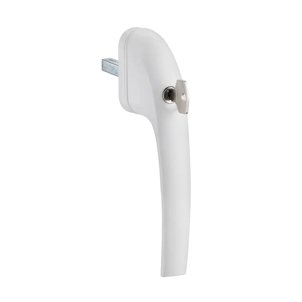 4333692047067 TrendLine Fenstergriff Eleganza Aluminium weiß abschließbar