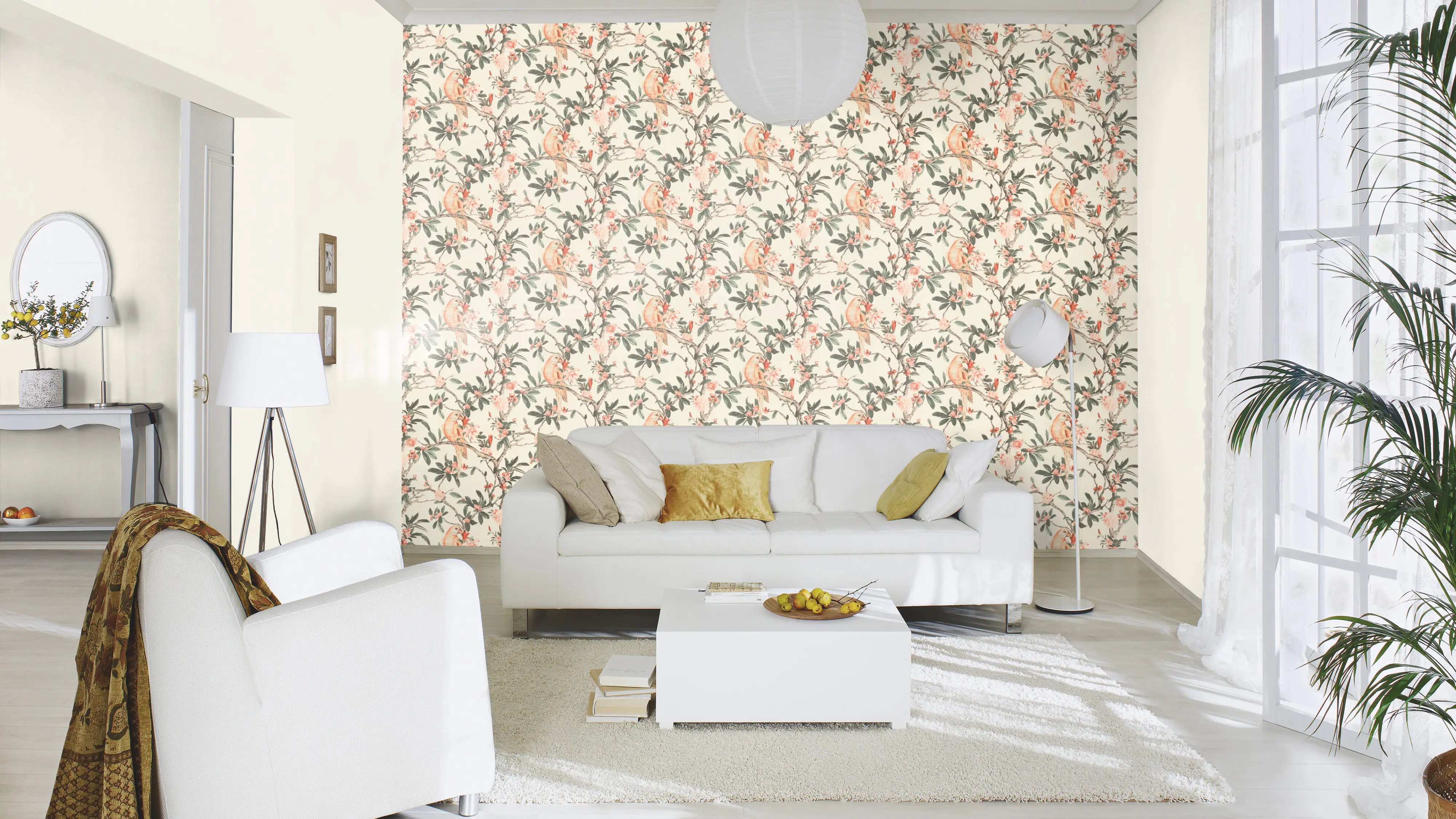 Rasch Vliestapete 424010 Poetry uni weiß 10,05 x 0,53 m