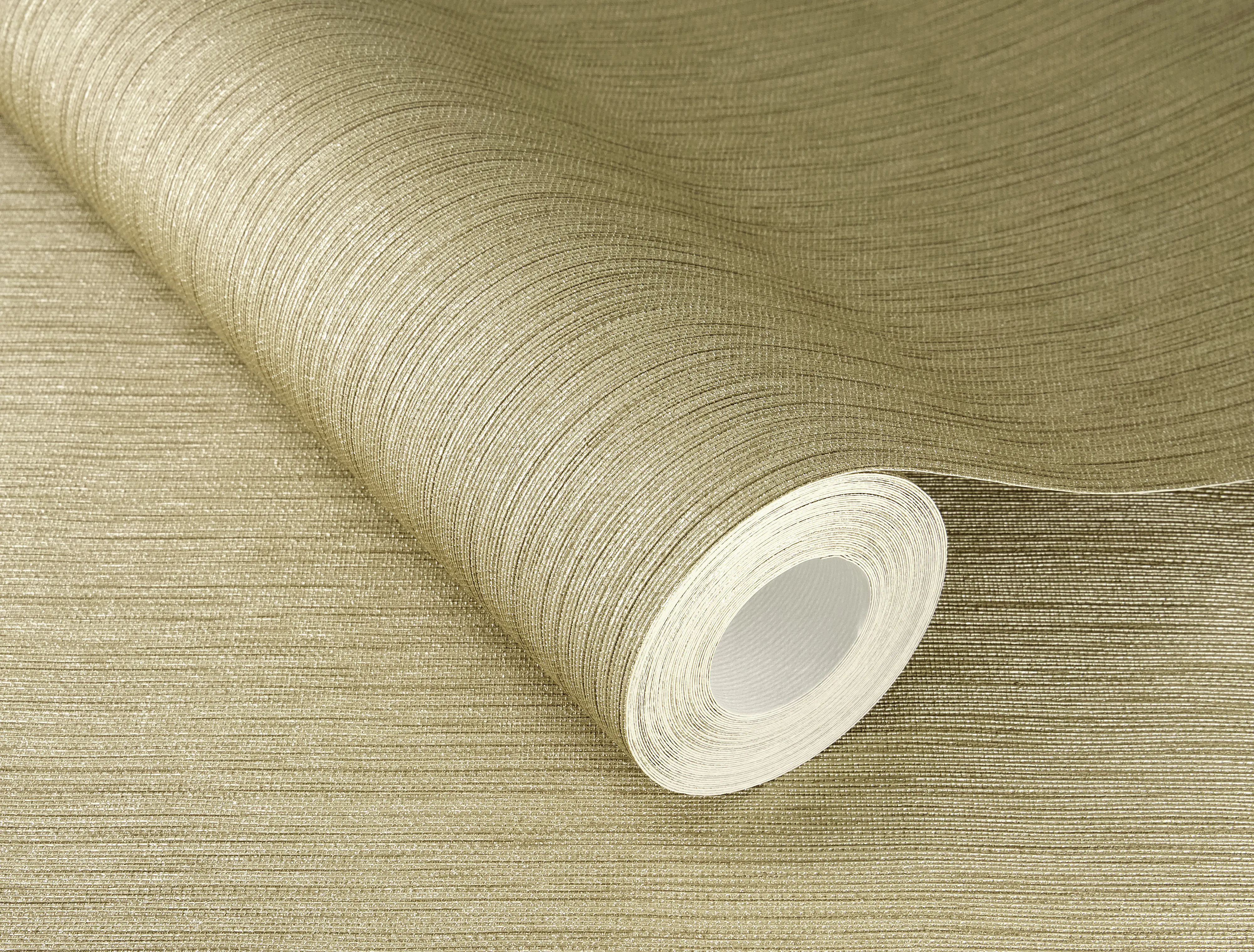 Rasch Vliestapete 537703 Gold-Mattgold Uni 10,05 m x 0,53 m