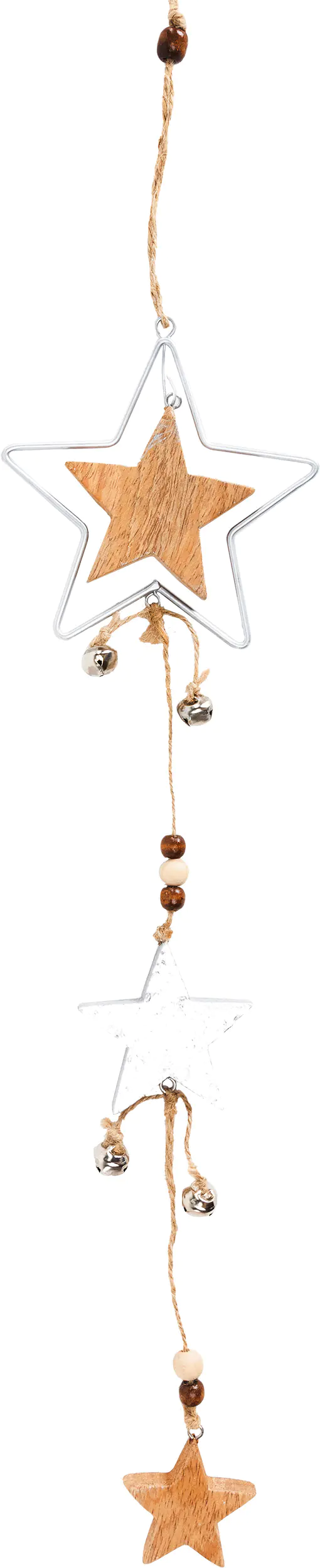 TrendLine Weihnachtsanhänger Holz 60 cm natur-weiß TrendLine Weihnachtsanhänger Holz 60 cm natur-weiß