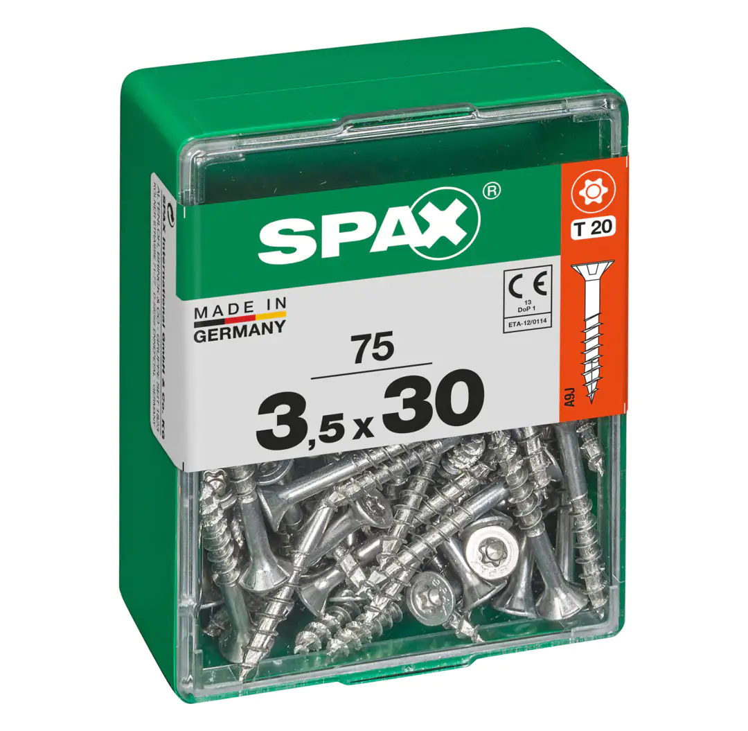 Spax Universalschrauben 3.5 x 30 mm TX 20 - 75 Stk. Spax Universalschrauben 3.5 x 30 mm TX 20 - 75 Stk.
