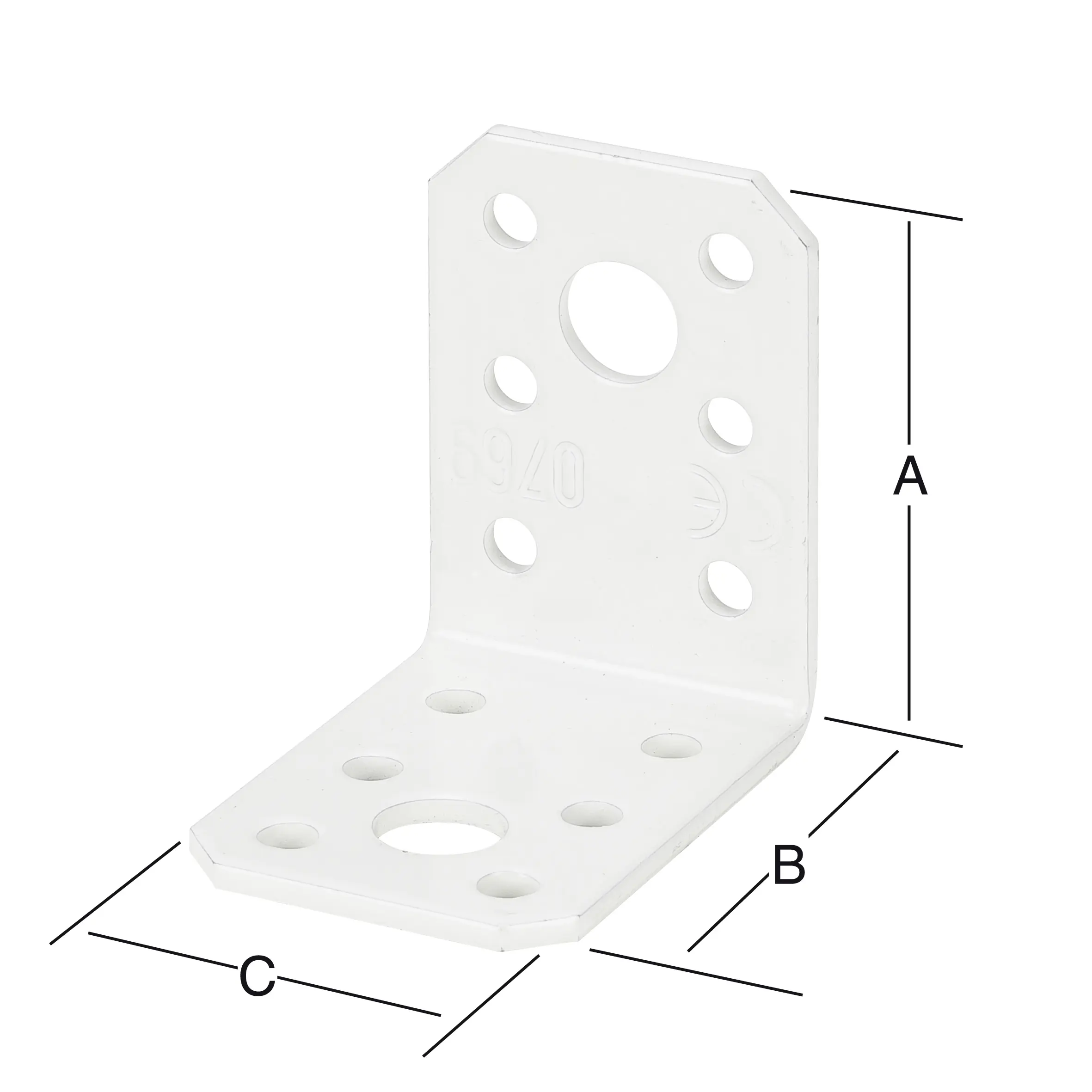 Vormann Winkelverbinder weiß 50 x 50 x 35 mm