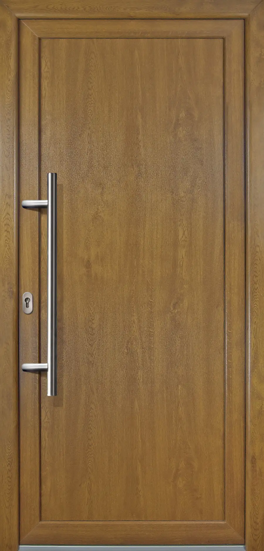 Meeth Haustür Signum PVC Exclusiv PVC Modell 01 88 x 200 cm, DIN links, weiß/golden Oak