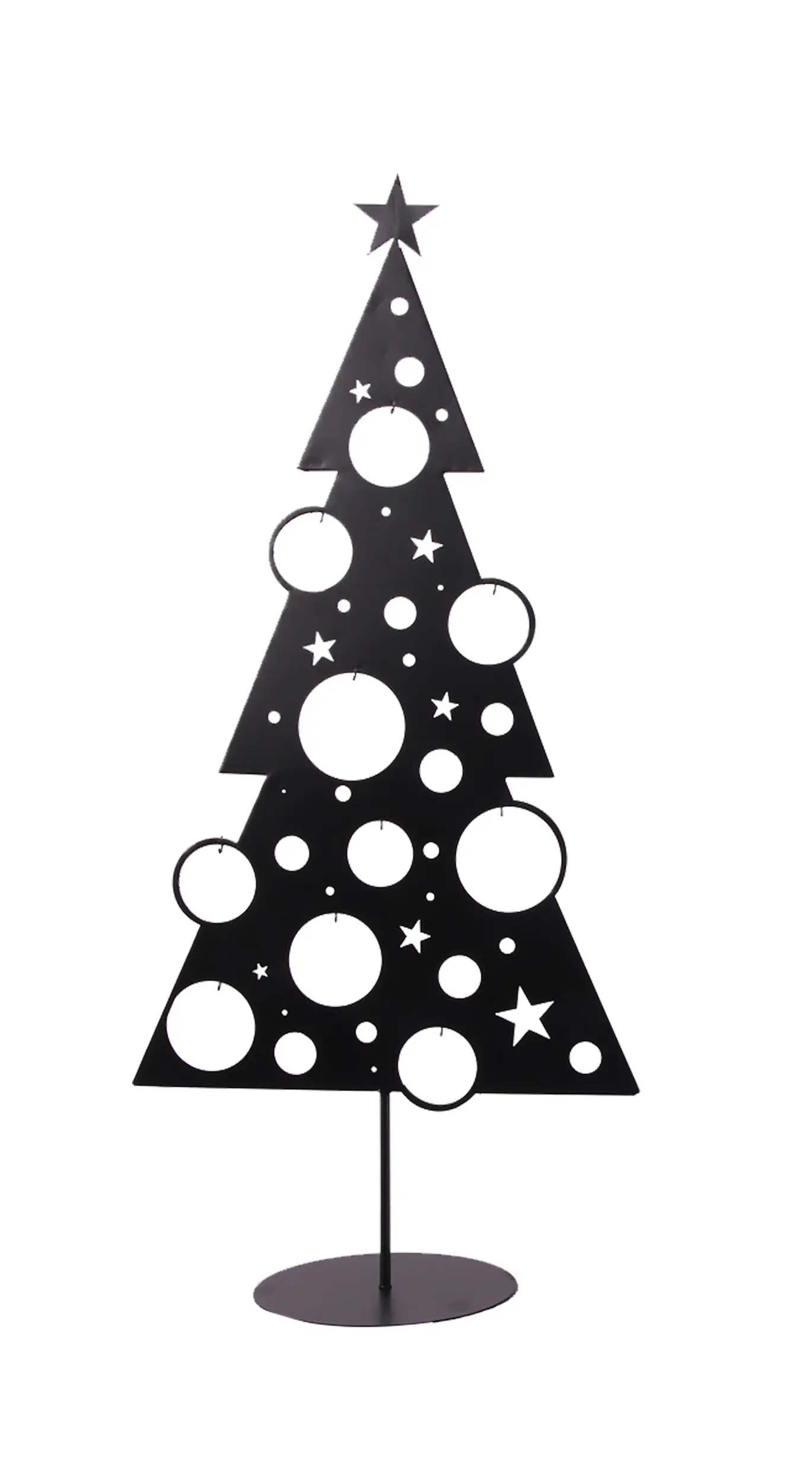 TrendLine Deko-Weihnachtsbaum Metall 85 x 39 x 20 cm schwarz