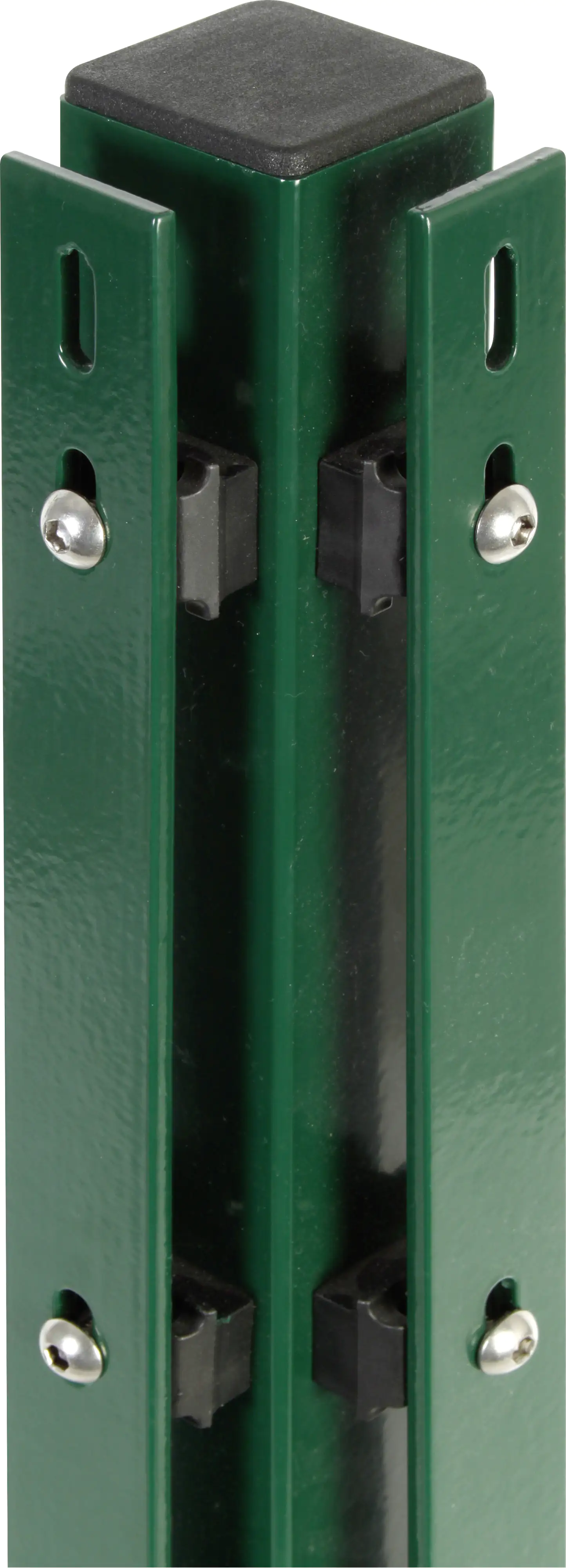 Alberts Eckpfosten mit Flacheisen 225 cm 60 x 60 mm grün