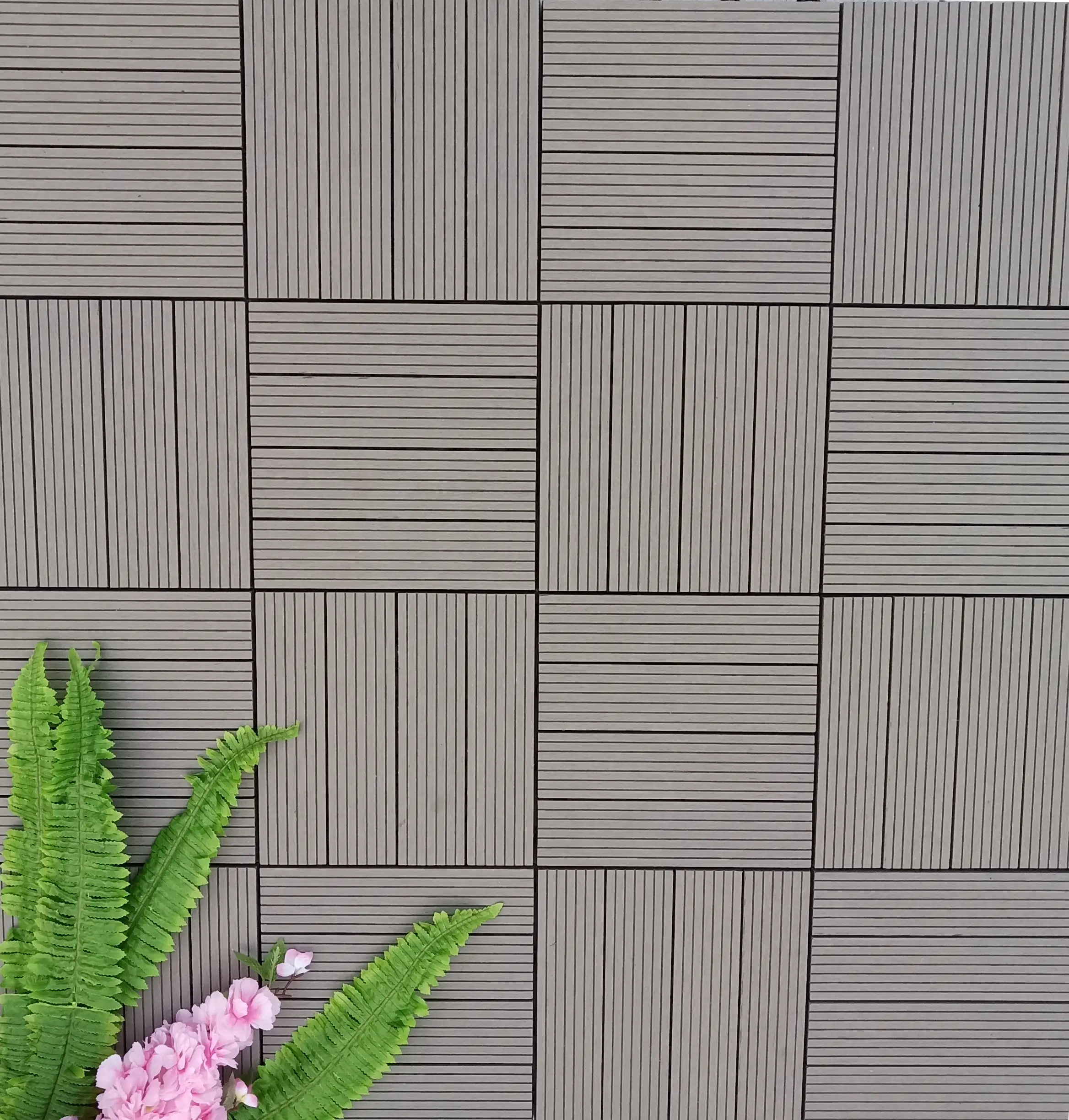 TrendLine Klickfliese WPC 30 x 30 x 2,1 cm grau 10 Stück TrendLine Klickfliese WPC 30 x 30 x 2,1 cm grau 10 Stück